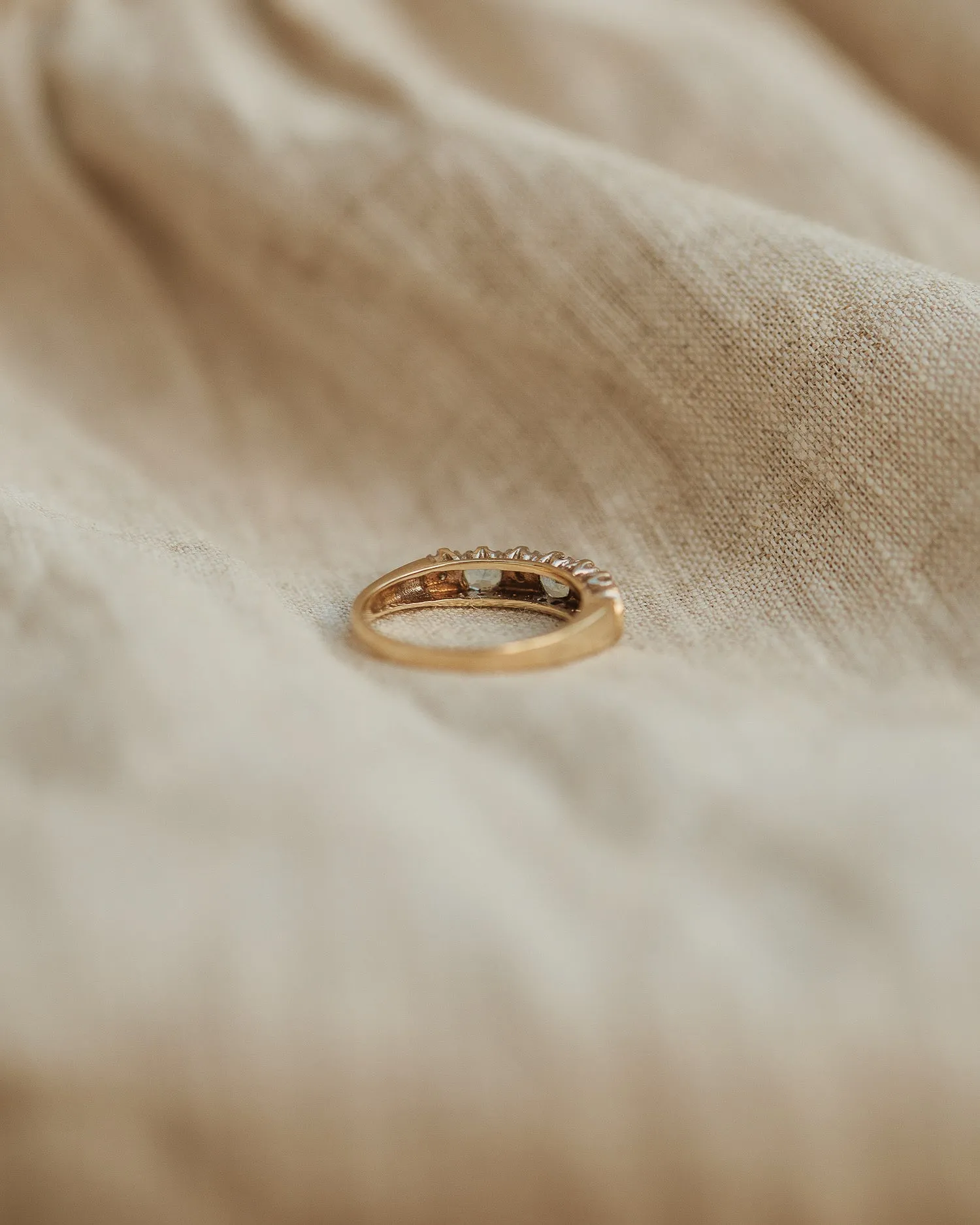 Aubrey 9ct Gold Aquamarine & Diamond Ring sold by Rock n Rose product image thumbnail 4