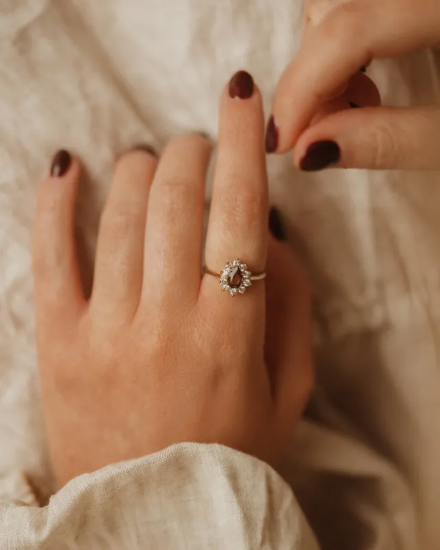Dorothy 9ct Gold Smoky Quartz Ring sold by Rock n Rose