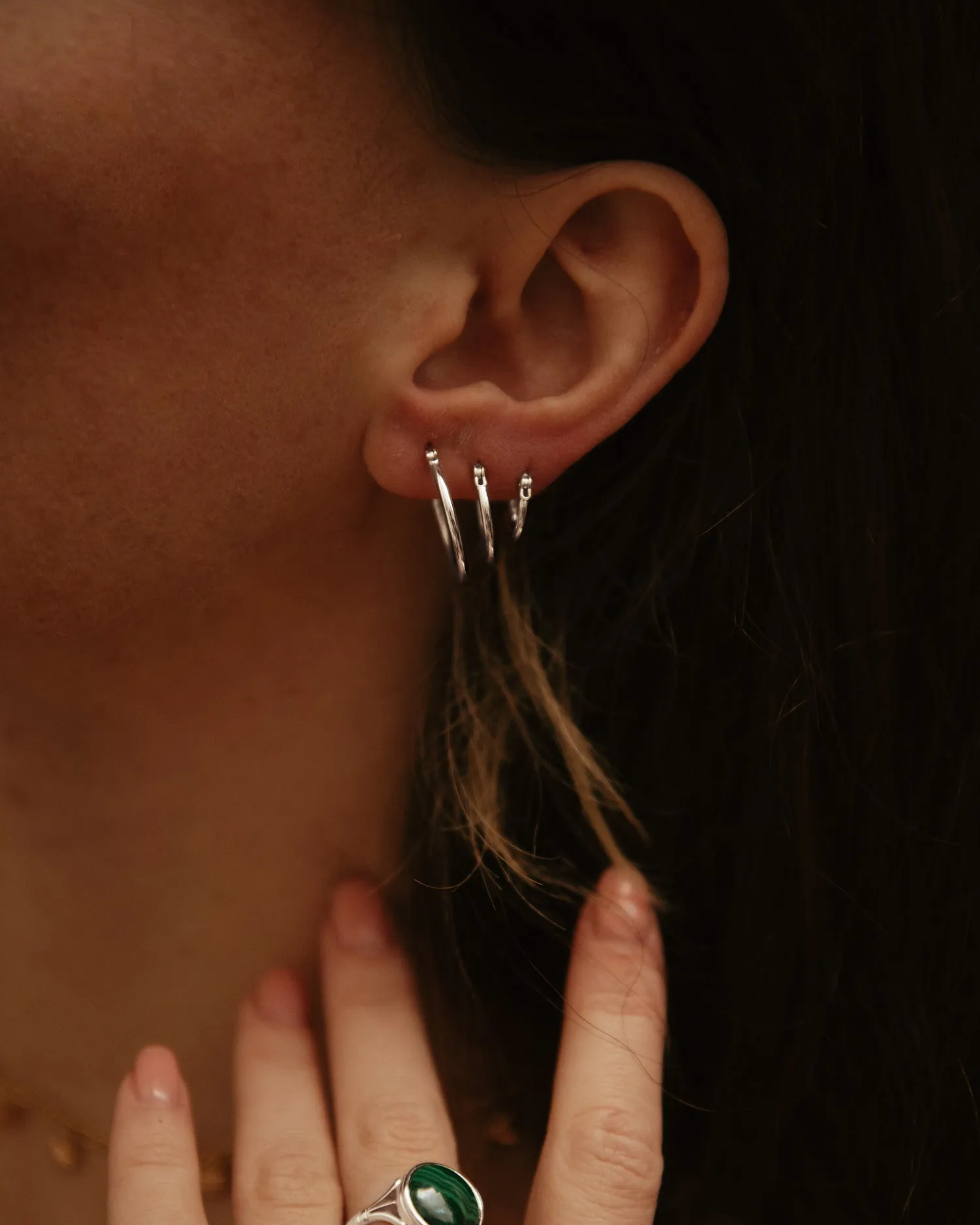 Irma Sterling Silver 15mm Hoops sold by Rock n Rose product image thumbnail 2