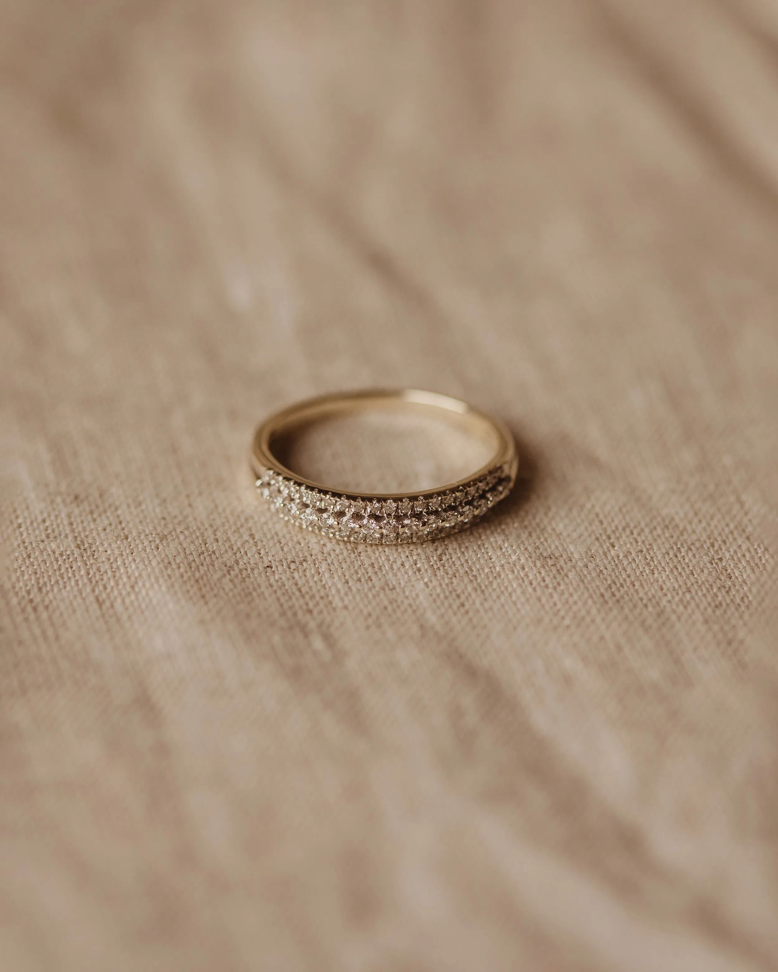 Clara Vintage 9ct White Gold Diamond Band Ring sold by Rock n Rose product image thumbnail 2