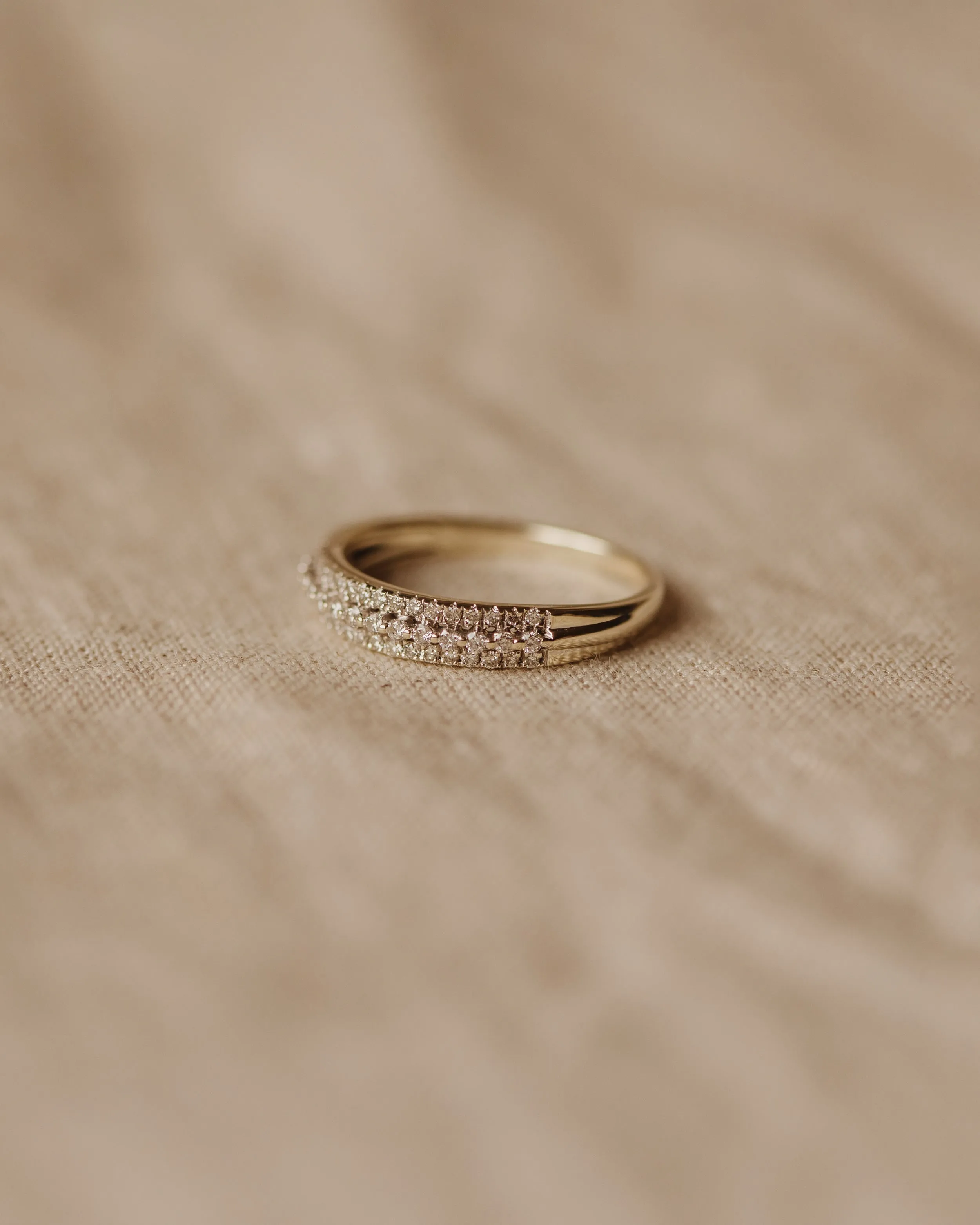 Clara Vintage 9ct White Gold Diamond Band Ring sold by Rock n Rose product image thumbnail 5