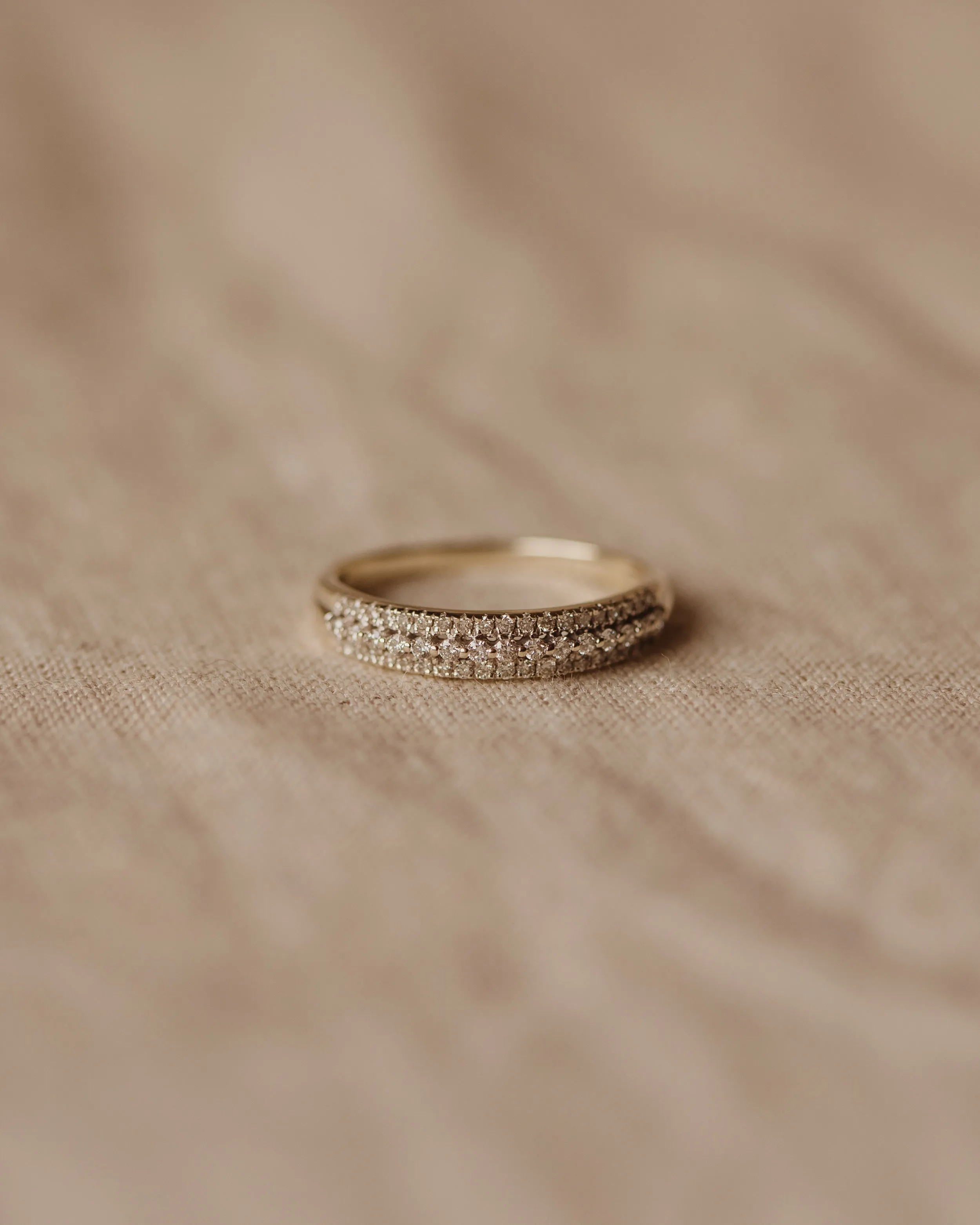 Clara Vintage 9ct White Gold Diamond Band Ring sold by Rock n Rose product image thumbnail 4