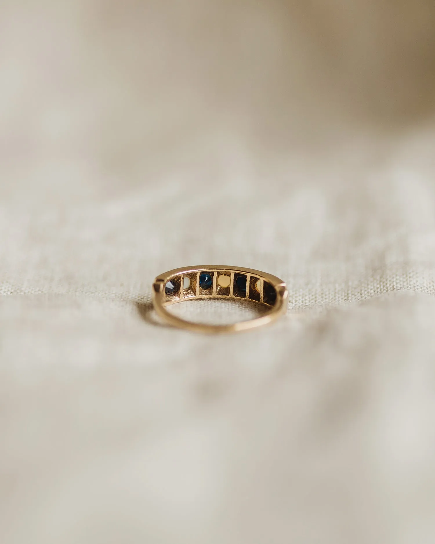 Adelaide 9ct Gold Opal & Sapphire Ring sold by Rock n Rose product image thumbnail 4