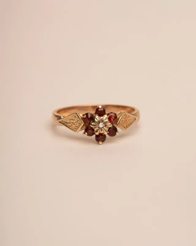 Cicely 9ct Gold Garnet & Diamond Ring sold by Rock n Rose