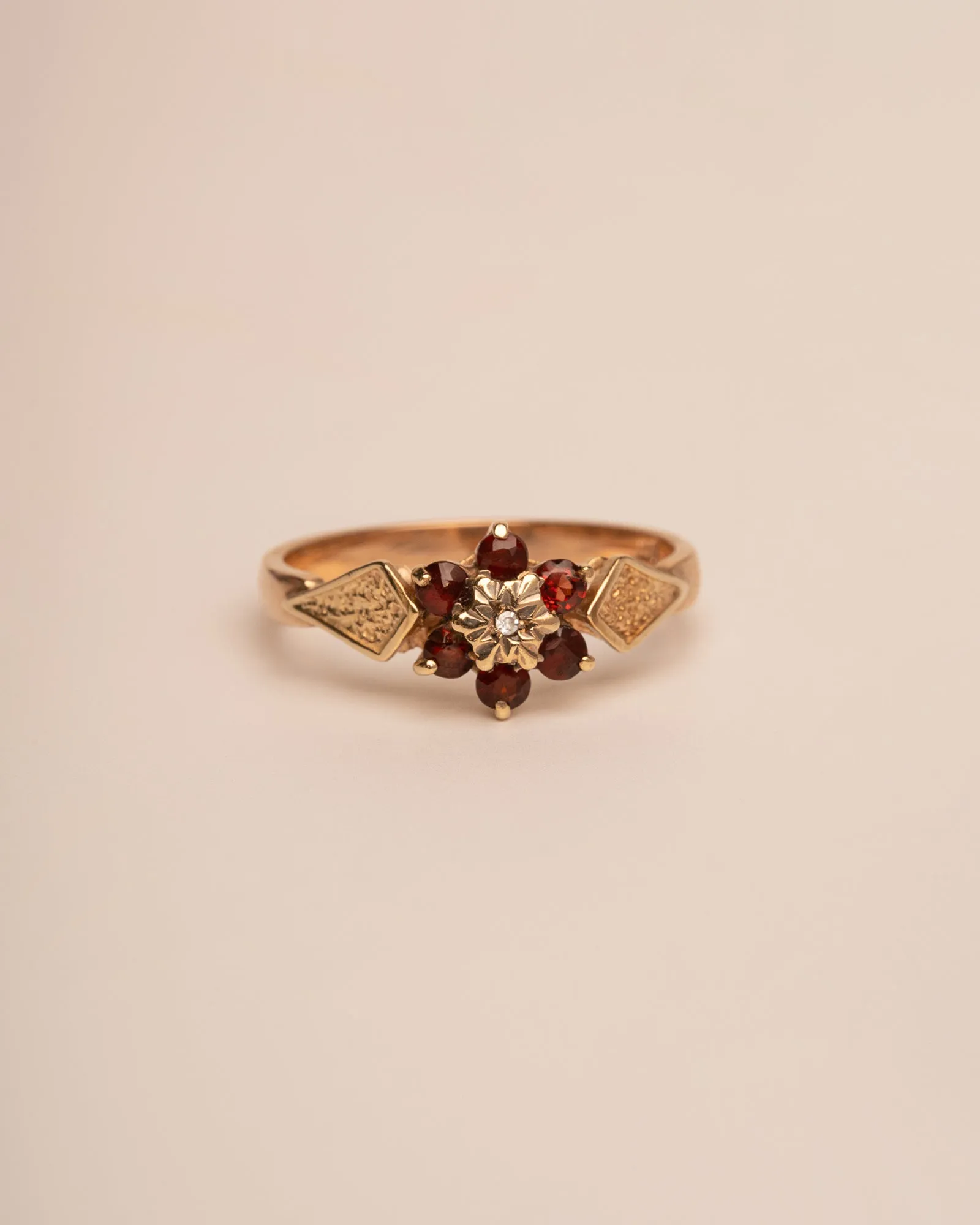 Cicely 9ct Gold Garnet & Diamond Ring sold by Rock n Rose