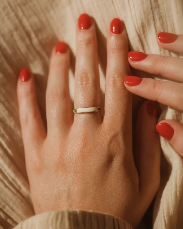 Quinn Vintage 18ct Gold Jade Ring sold by Rock n Rose