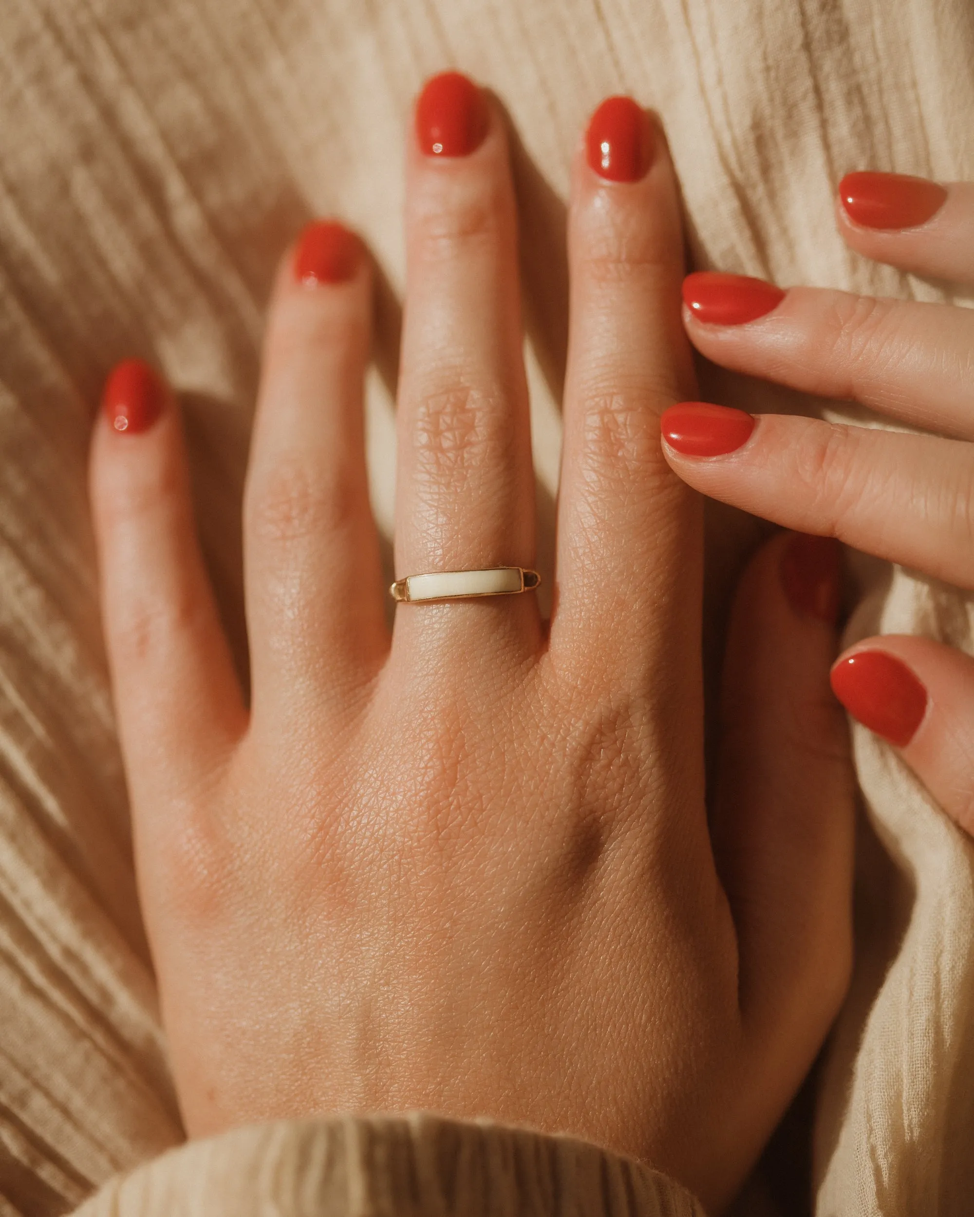 Quinn Vintage 18ct Gold Jade Ring sold by Rock n Rose