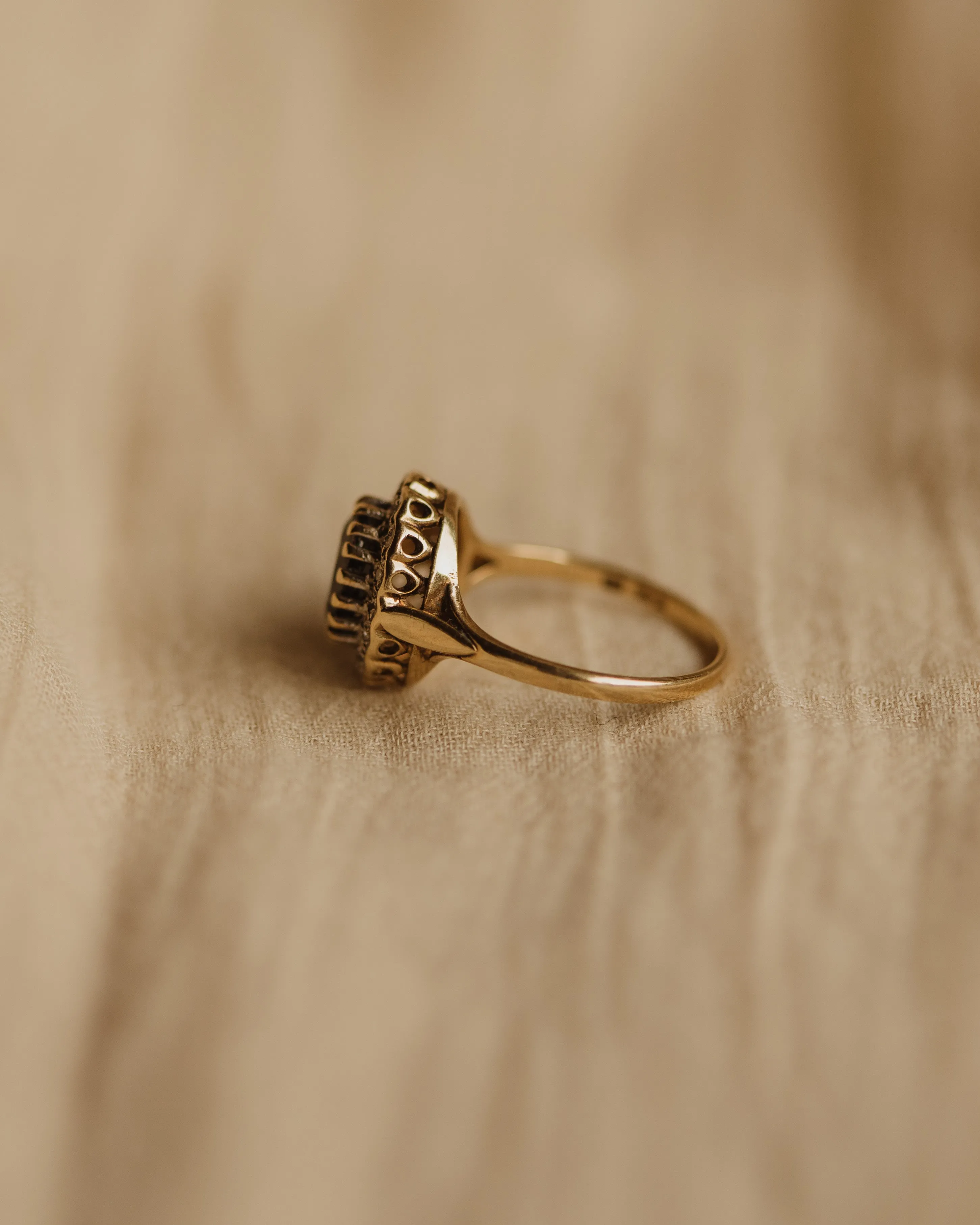 Adelaide Vintage 9ct Gold Sapphire & Diamond Ring sold by Rock n Rose product image thumbnail 5