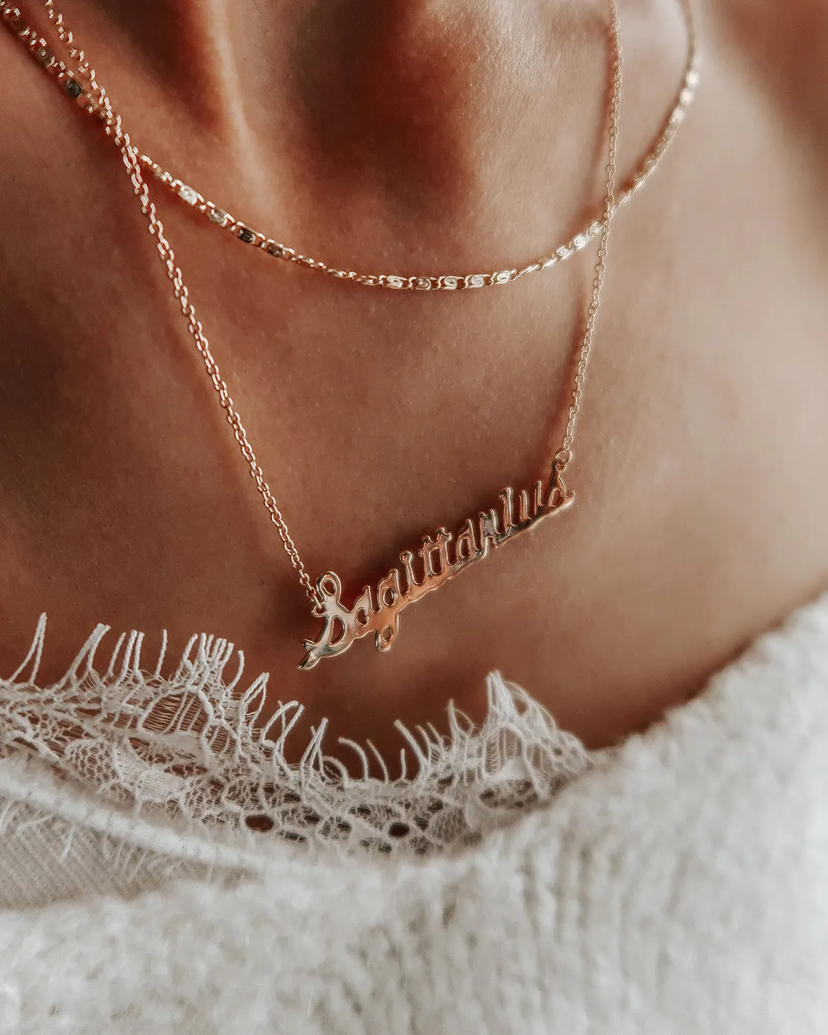 Sagittarius Zodiac Nameplate Necklace sold by Rock n Rose