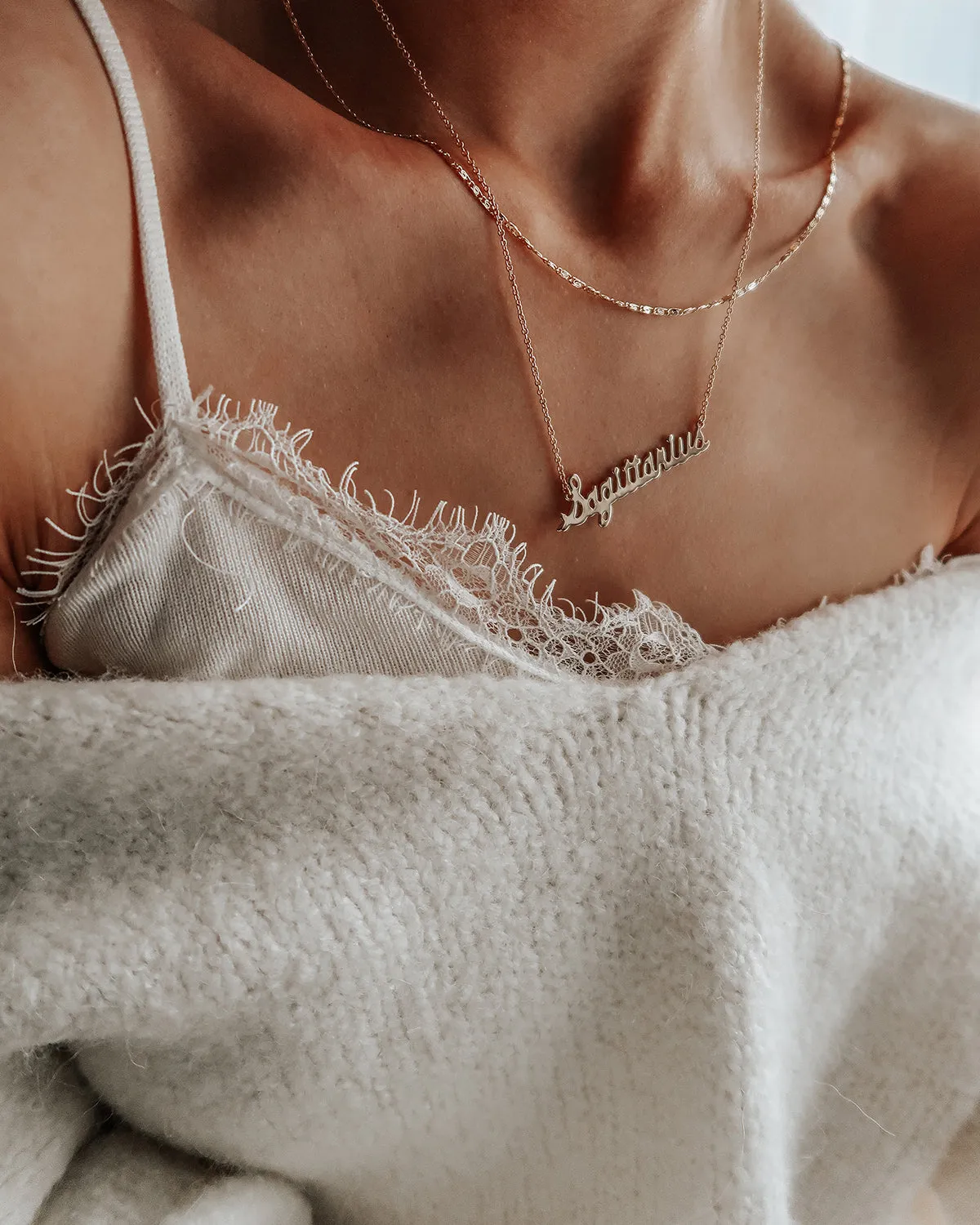 Sagittarius Zodiac Nameplate Necklace sold by Rock n Rose product image thumbnail 5