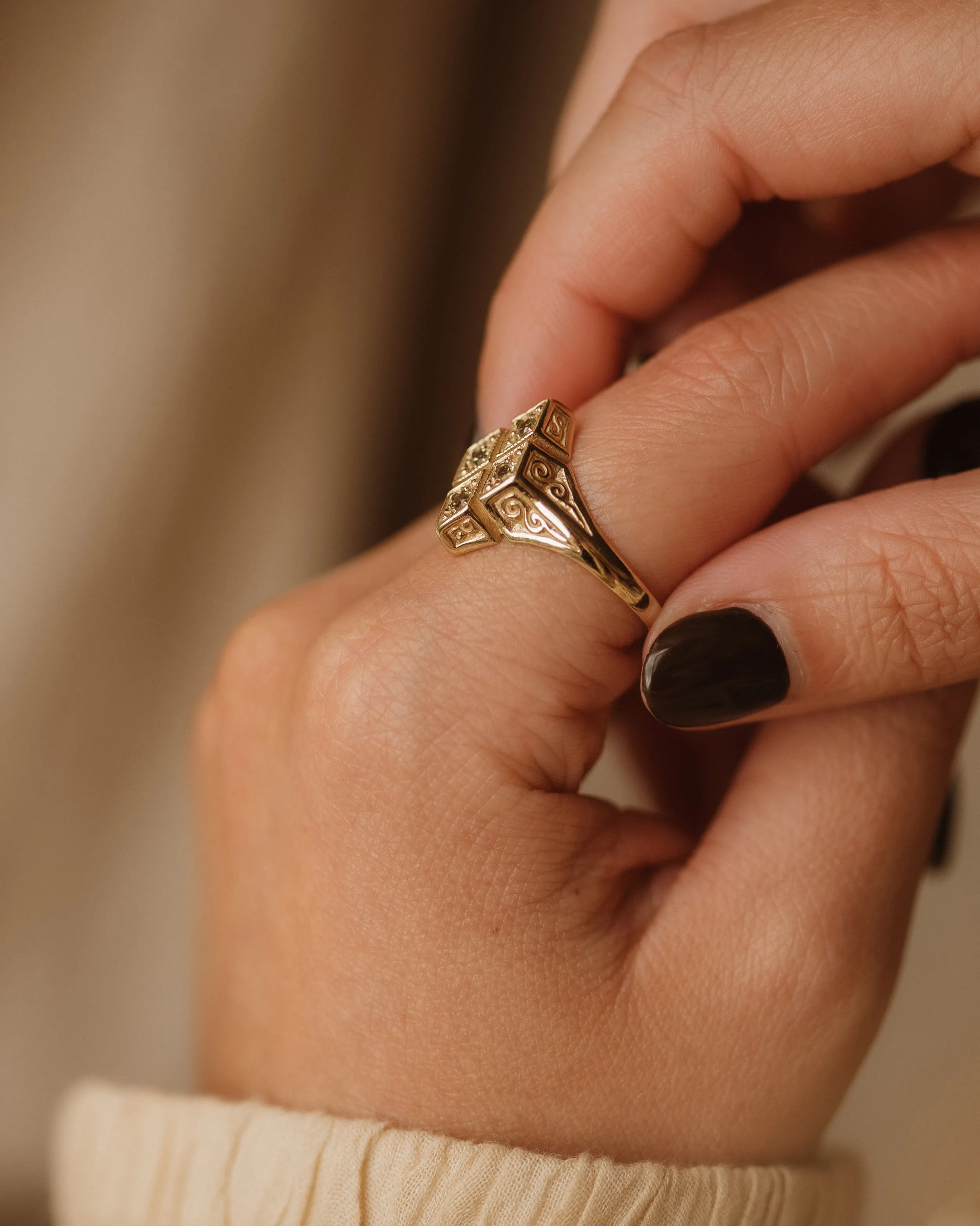 Johanna 1989 9ct Gold Peridot Ring sold by Rock n Rose product image thumbnail 2