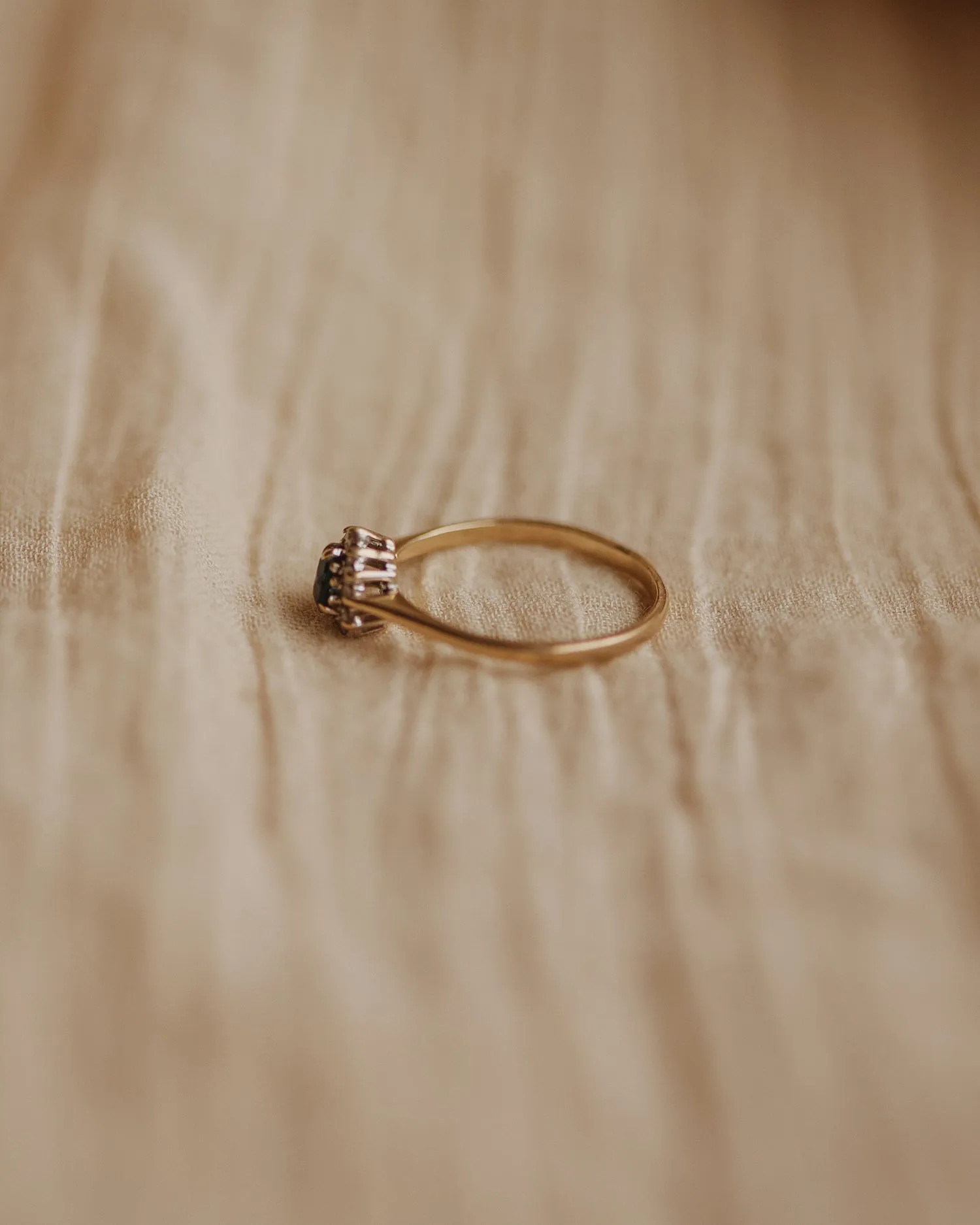 Vida 9ct Gold Vintage Blue Topaz & Diamond Ring sold by Rock n Rose product image thumbnail 5