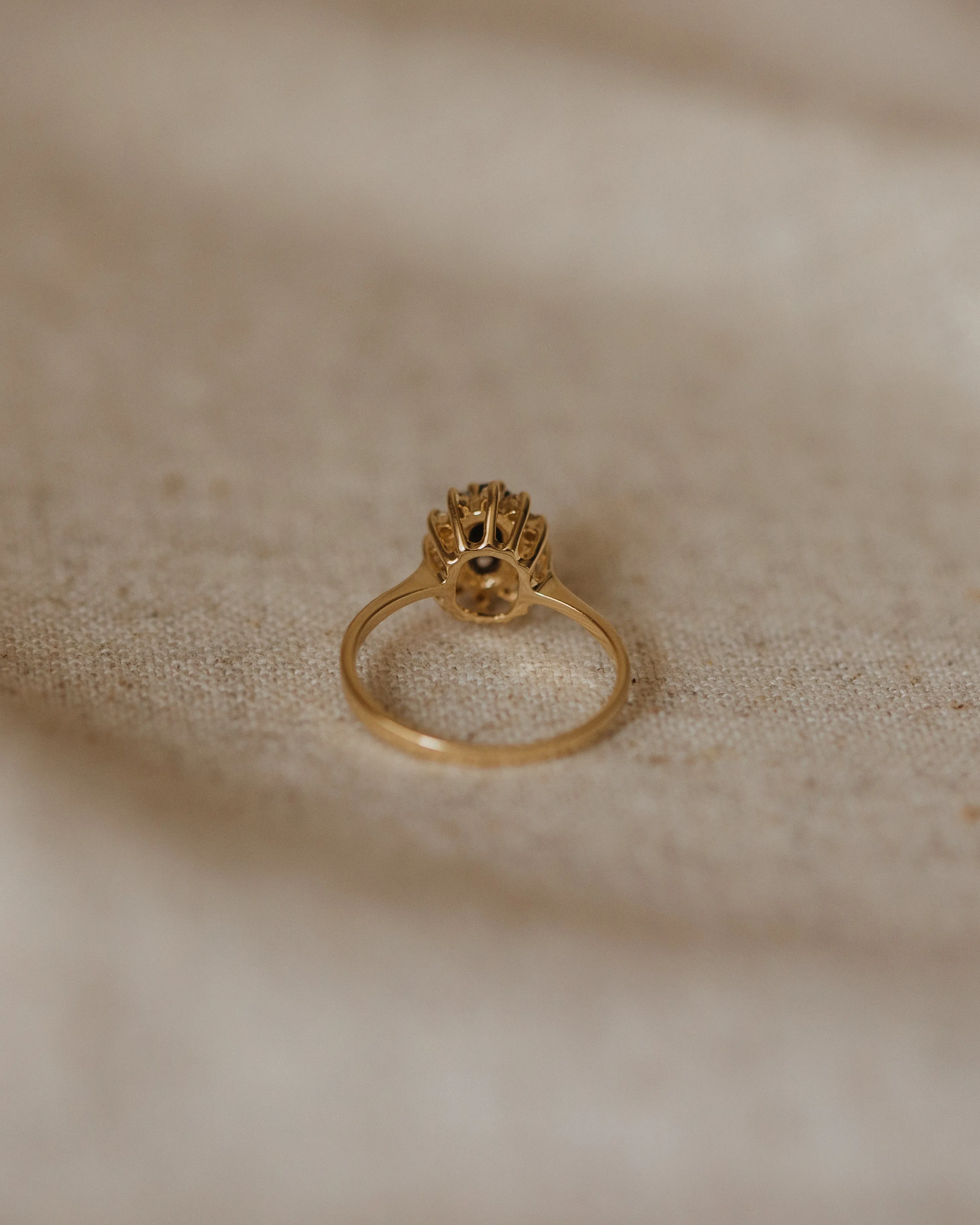 Amalie 1982 9ct Gold Sapphire & Diamond Cluster Ring sold by Rock n Rose product image thumbnail 5