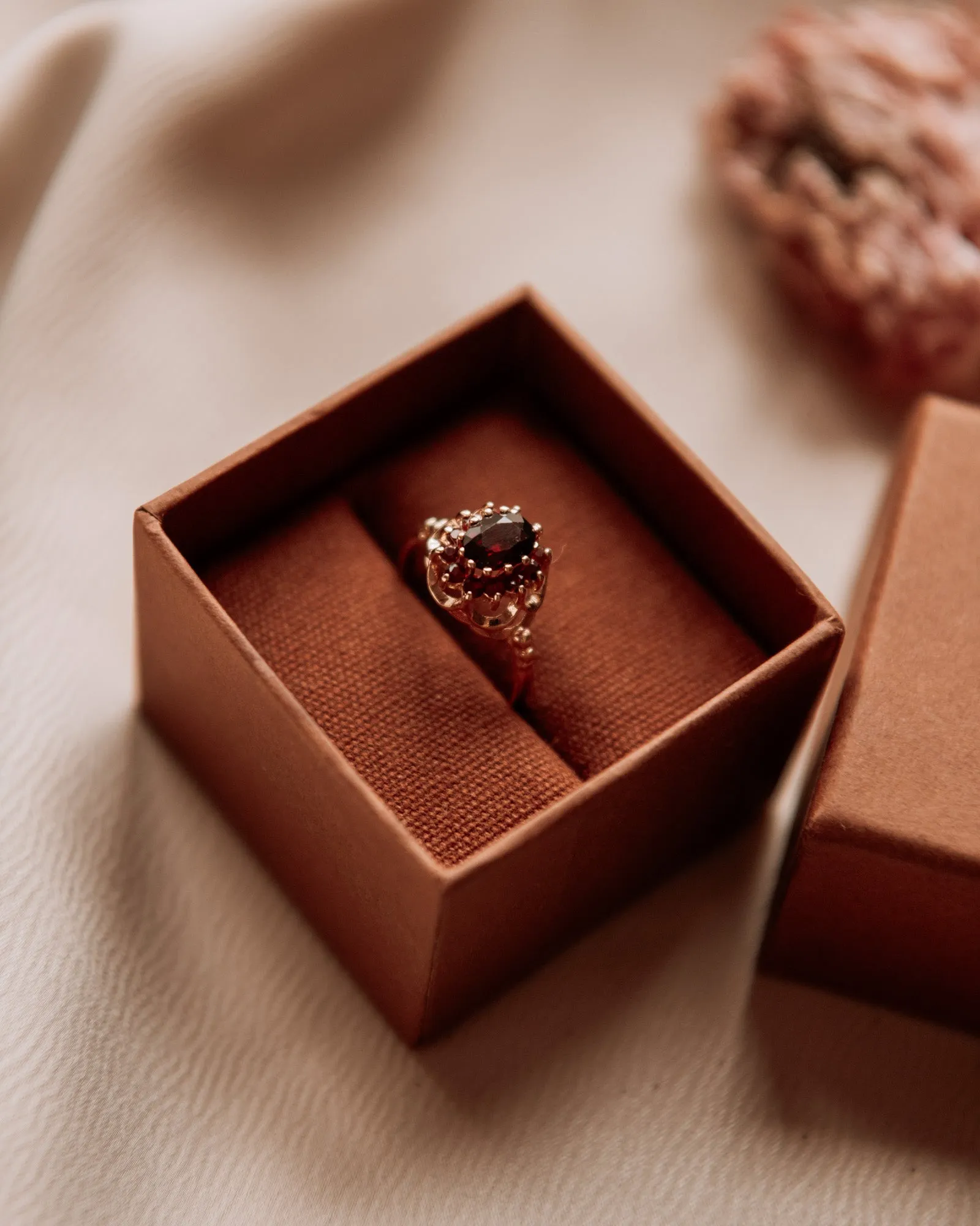 Rosemary 9ct Gold Garnet Cluster Ring sold by Rock n Rose product image thumbnail 3