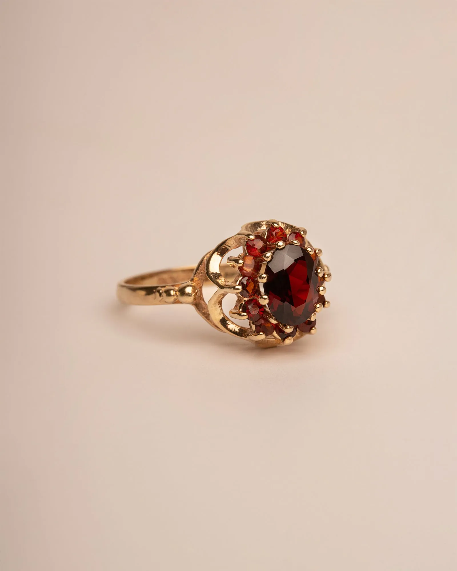 Rosemary 9ct Gold Garnet Cluster Ring sold by Rock n Rose product image thumbnail 4