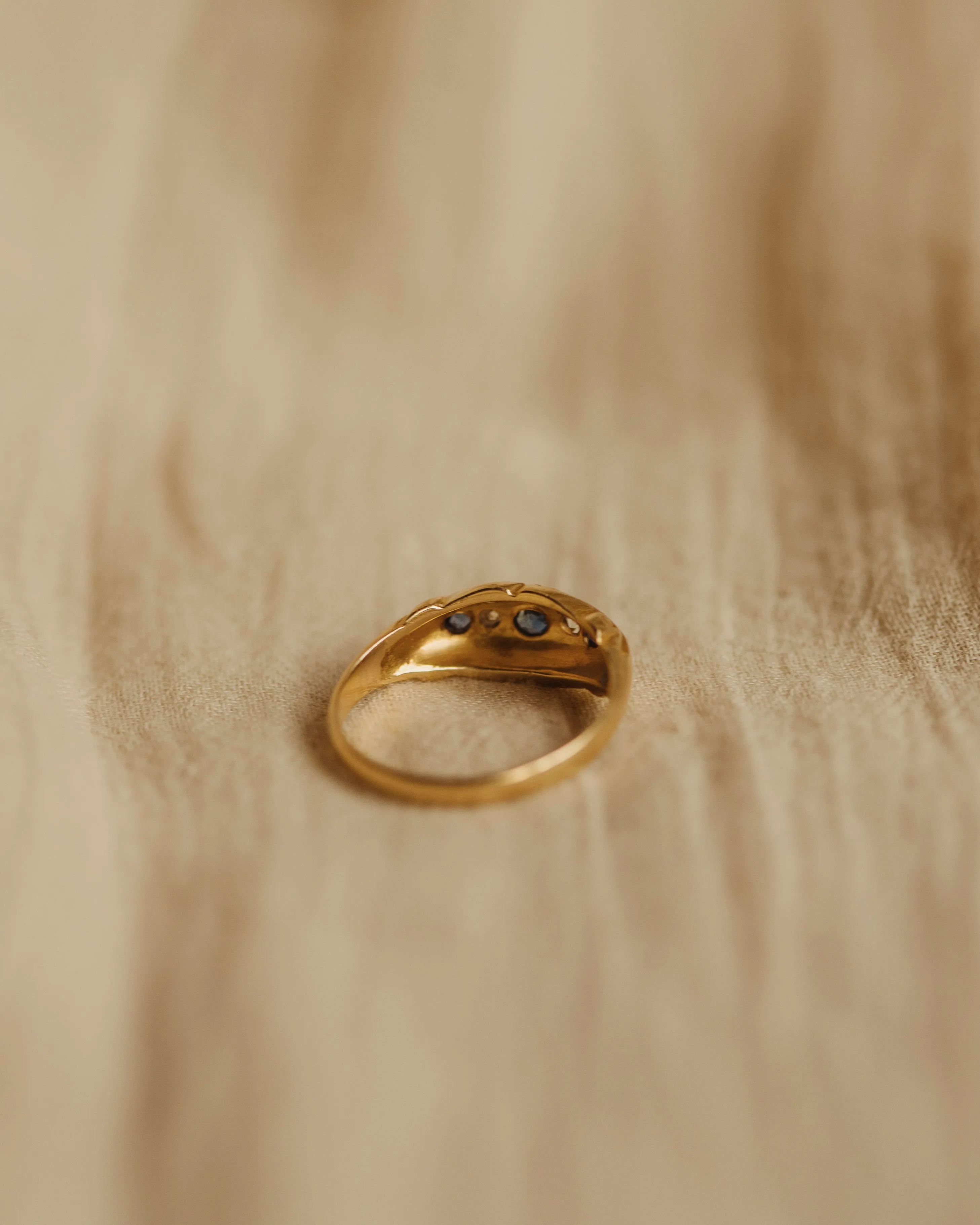 Olive 1918 18ct Gold Sapphire & Diamond Ring sold by Rock n Rose product image thumbnail 4