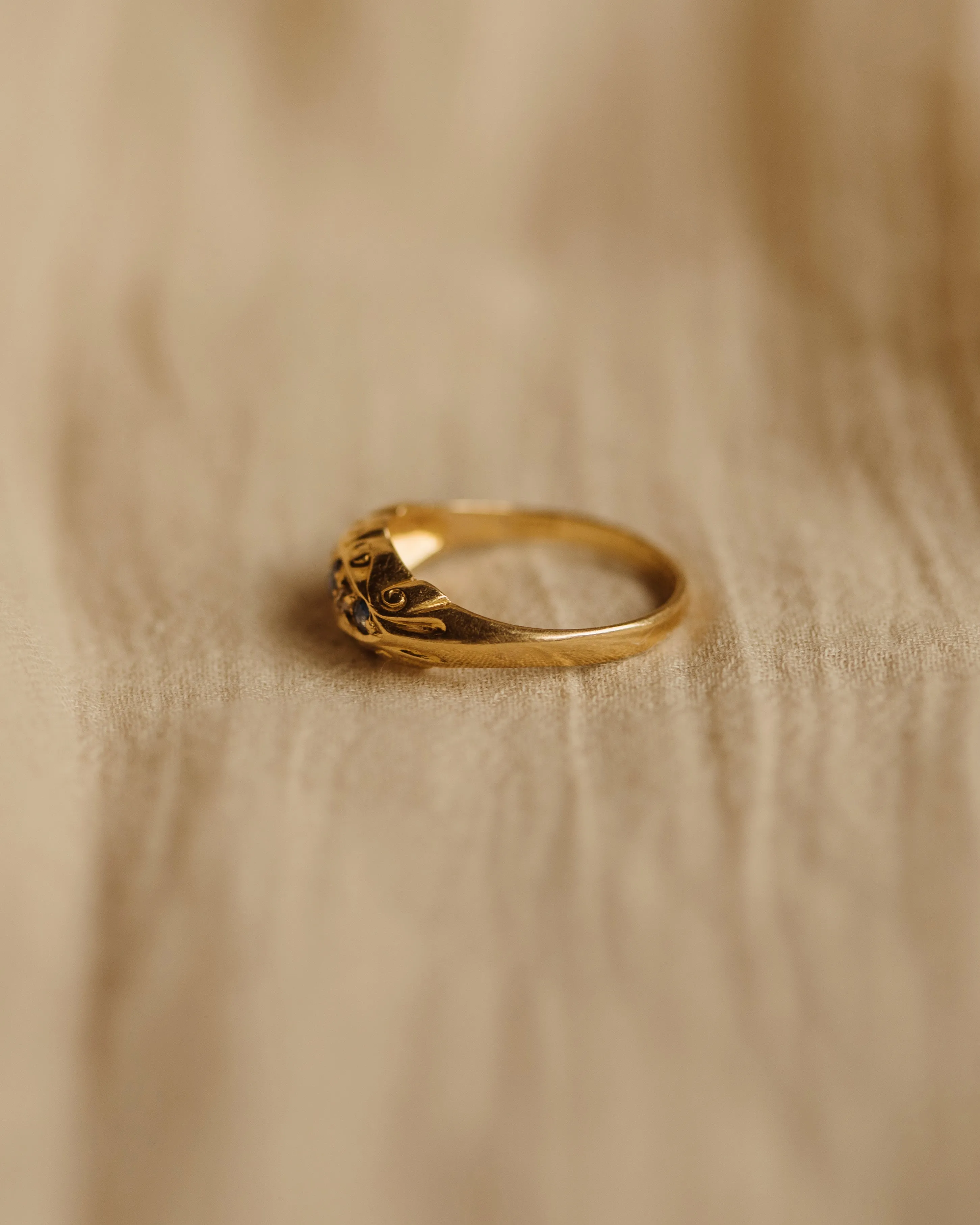 Olive 1918 18ct Gold Sapphire & Diamond Ring sold by Rock n Rose product image thumbnail 5