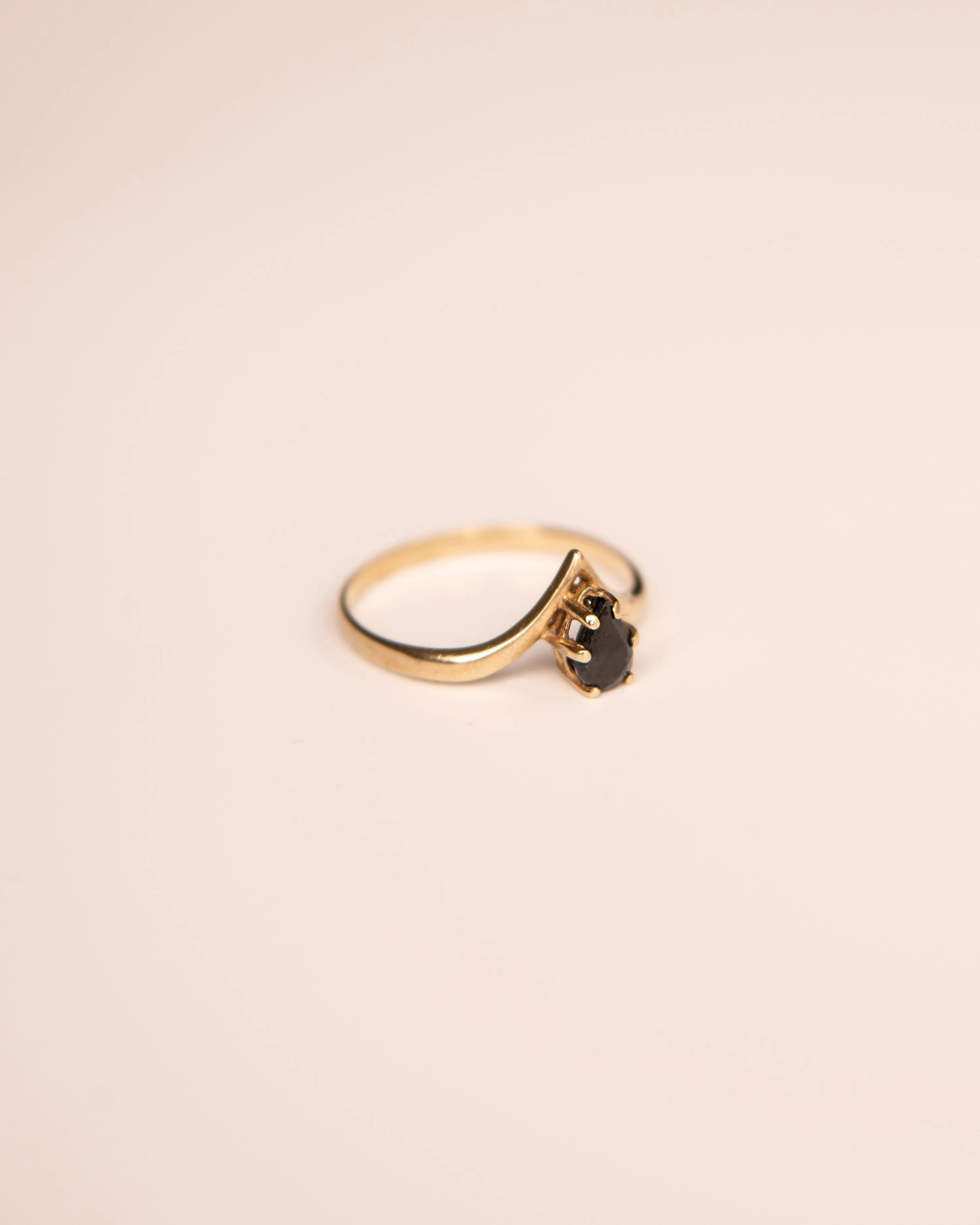 Ines 9ct Gold Sapphire Wishbone Ring sold by Rock n Rose product image thumbnail 4