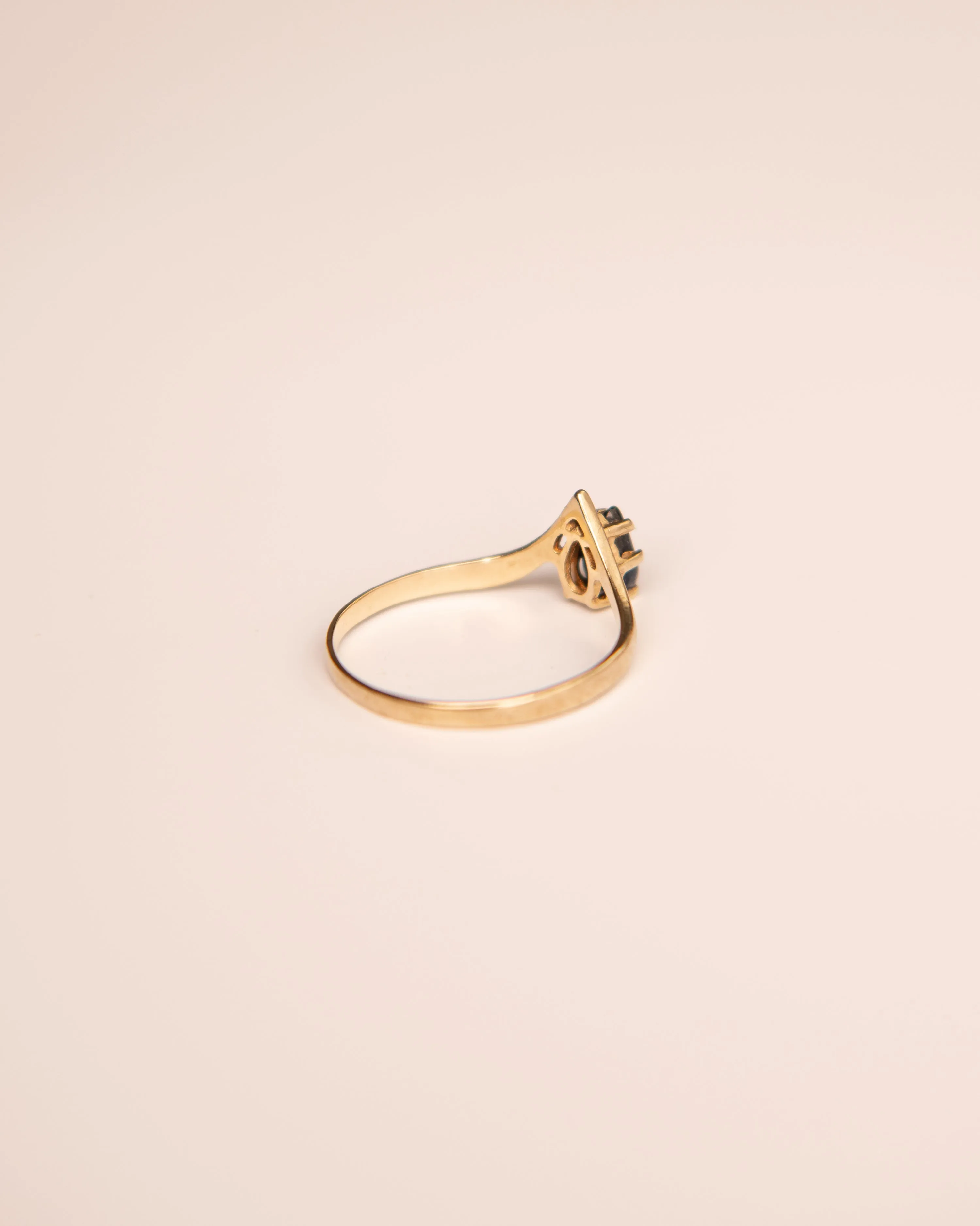 Ines 9ct Gold Sapphire Wishbone Ring sold by Rock n Rose product image thumbnail 5