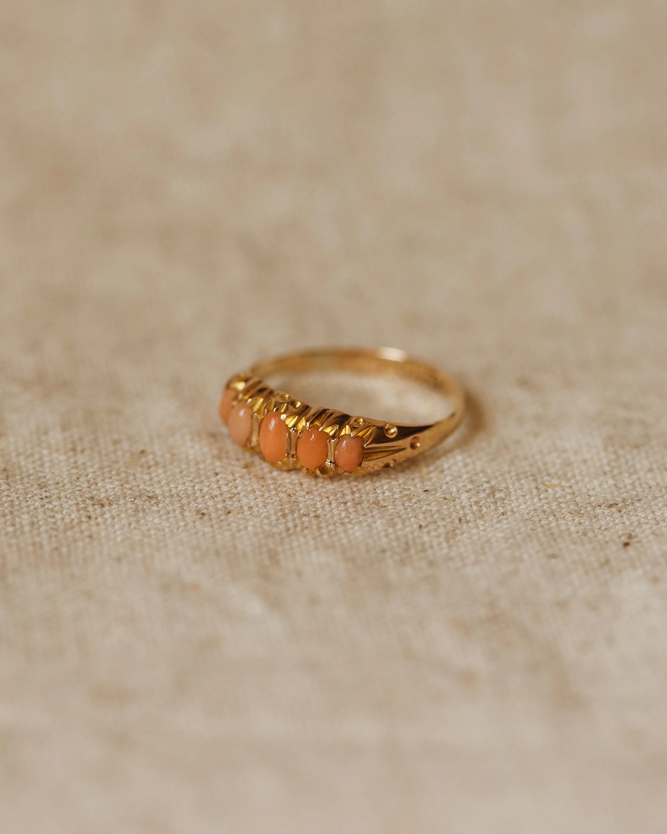 Josie 1893 Victorian 9ct Gold Coral Ring sold by Rock n Rose product image thumbnail 3