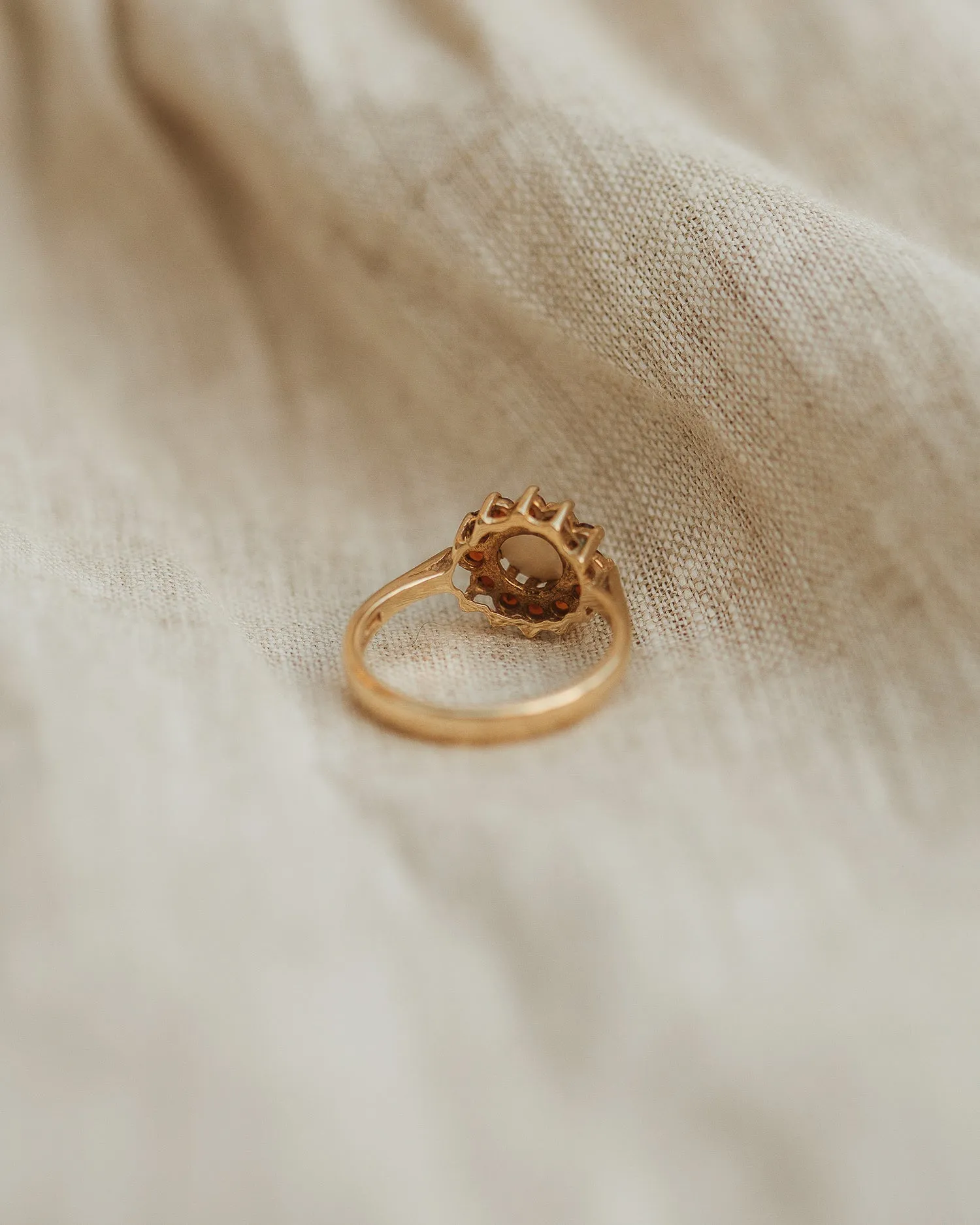 Winifred 9ct Gold Garnet & Opal Ring sold by Rock n Rose product image thumbnail 4