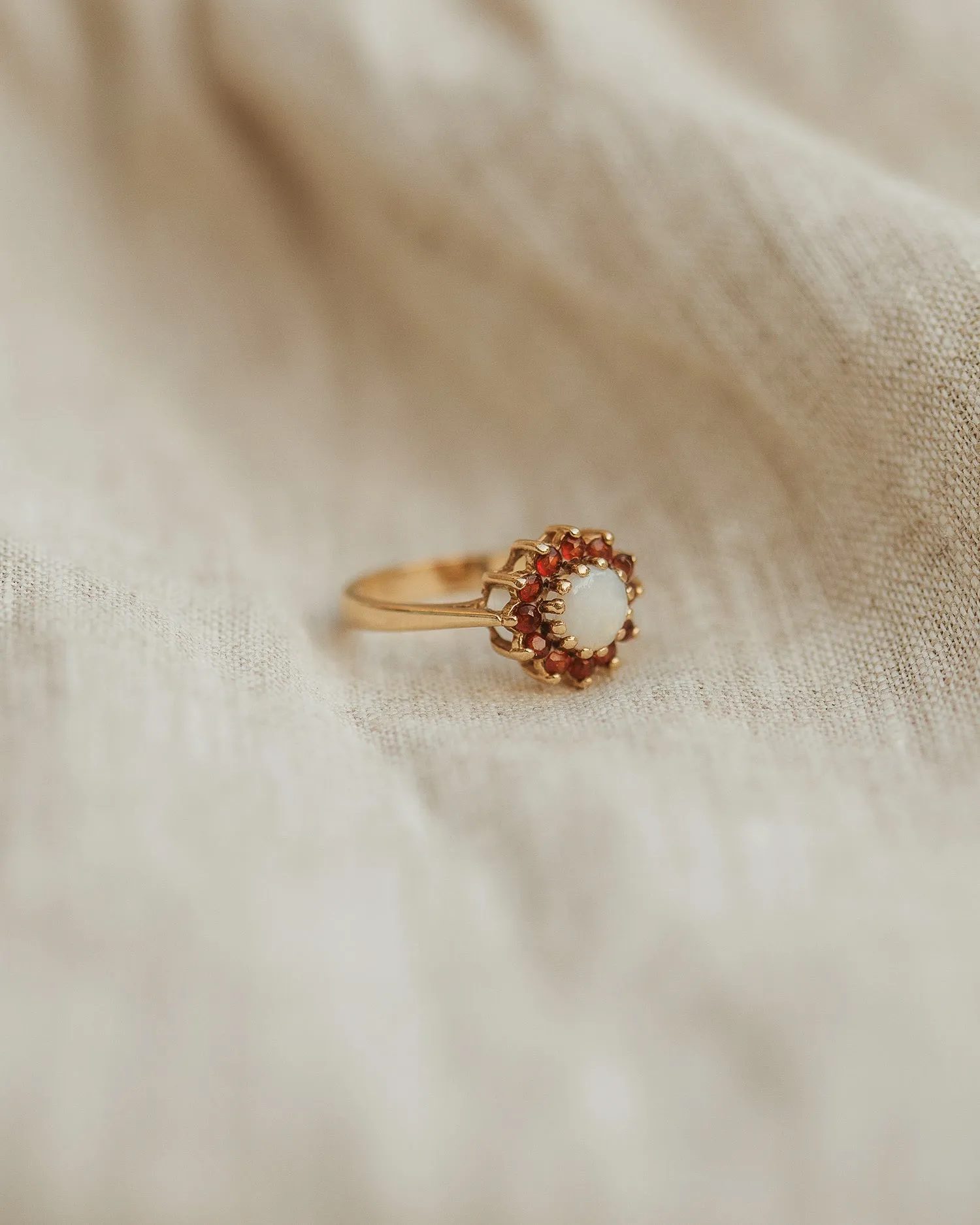 Winifred 9ct Gold Garnet & Opal Ring sold by Rock n Rose product image thumbnail 3