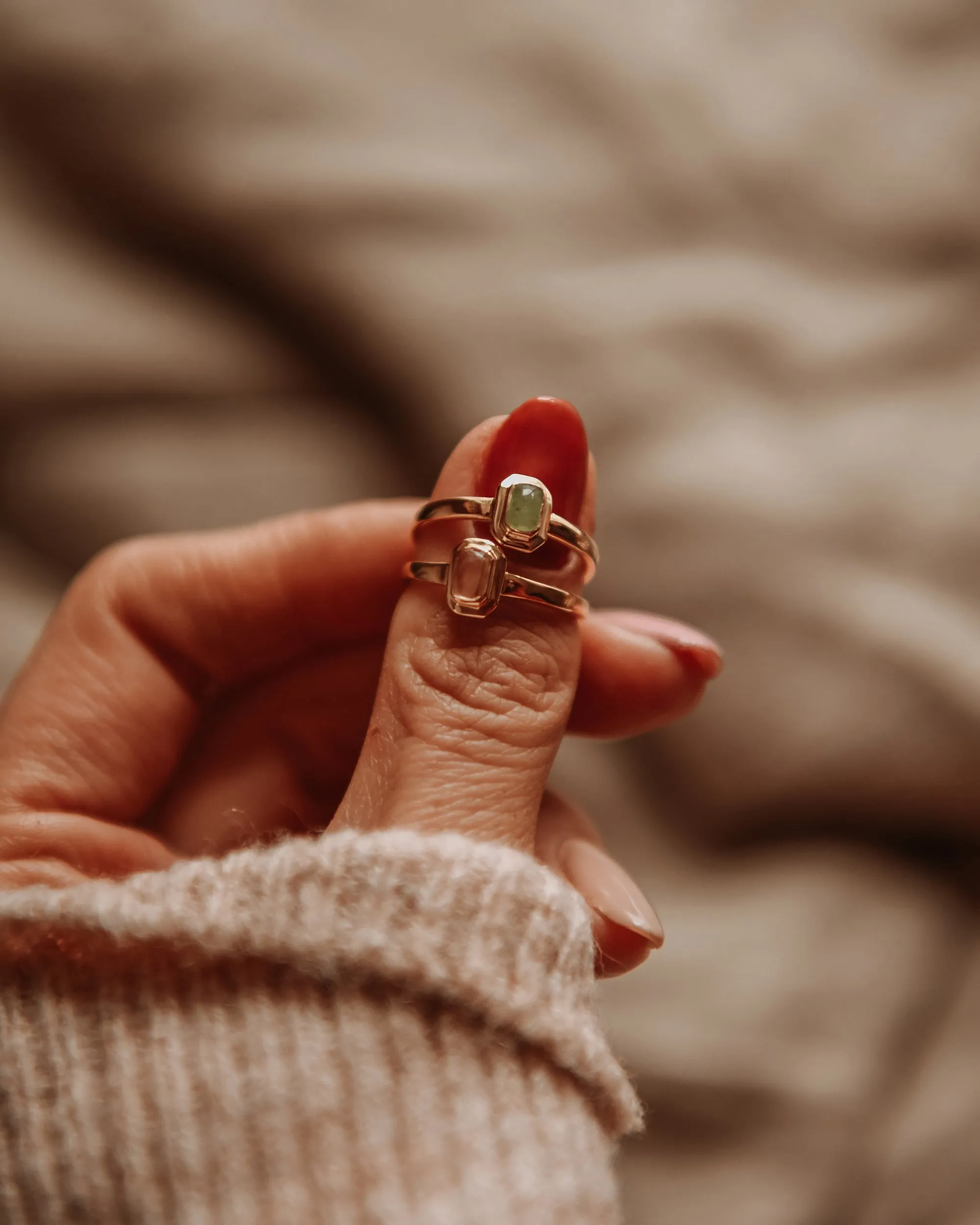 Frances Gold Vermeil Birthstone Ring - May sold by Rock n Rose product image thumbnail 5