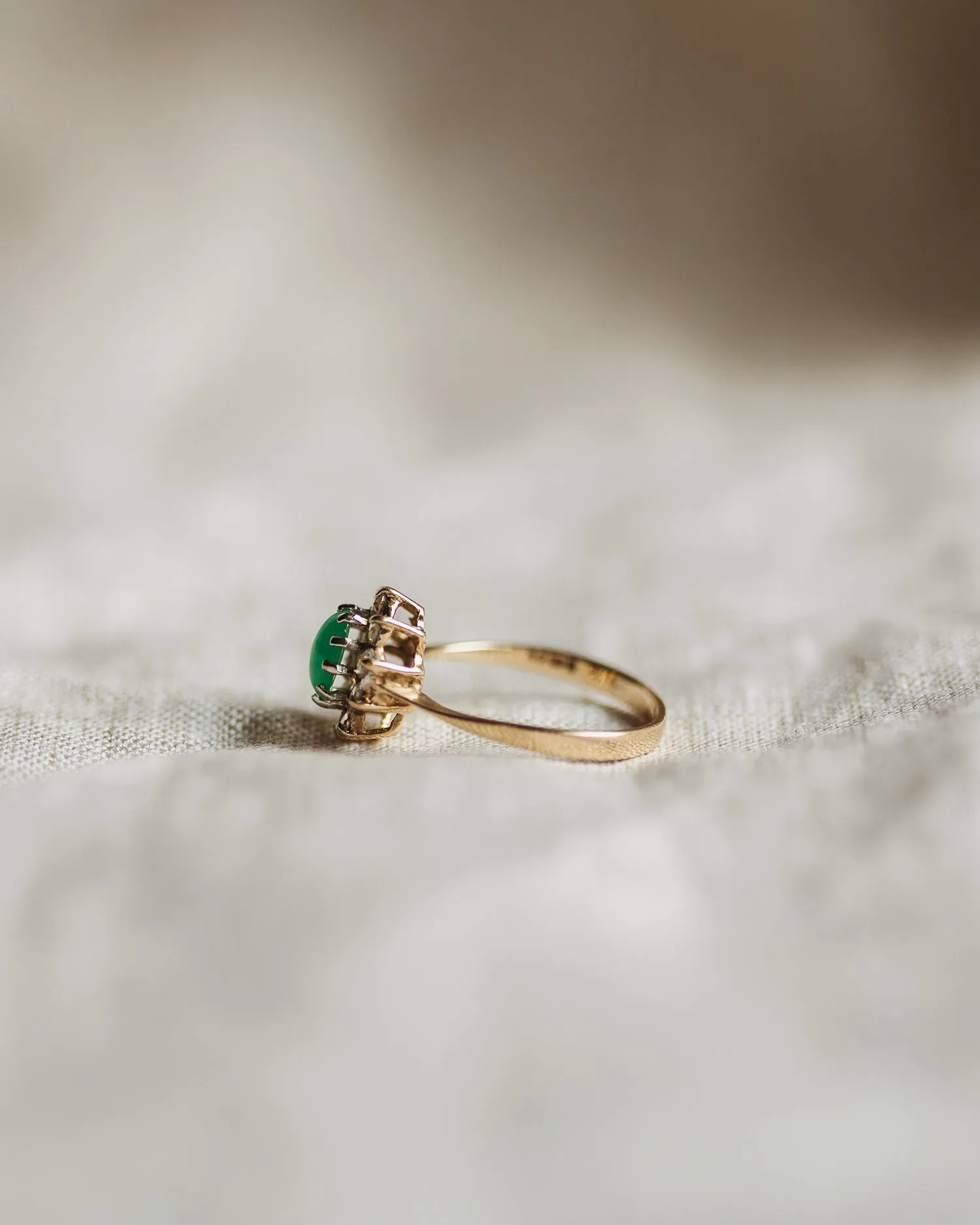 Iris 9ct Gold Jade Ring sold by Rock n Rose product image thumbnail 5