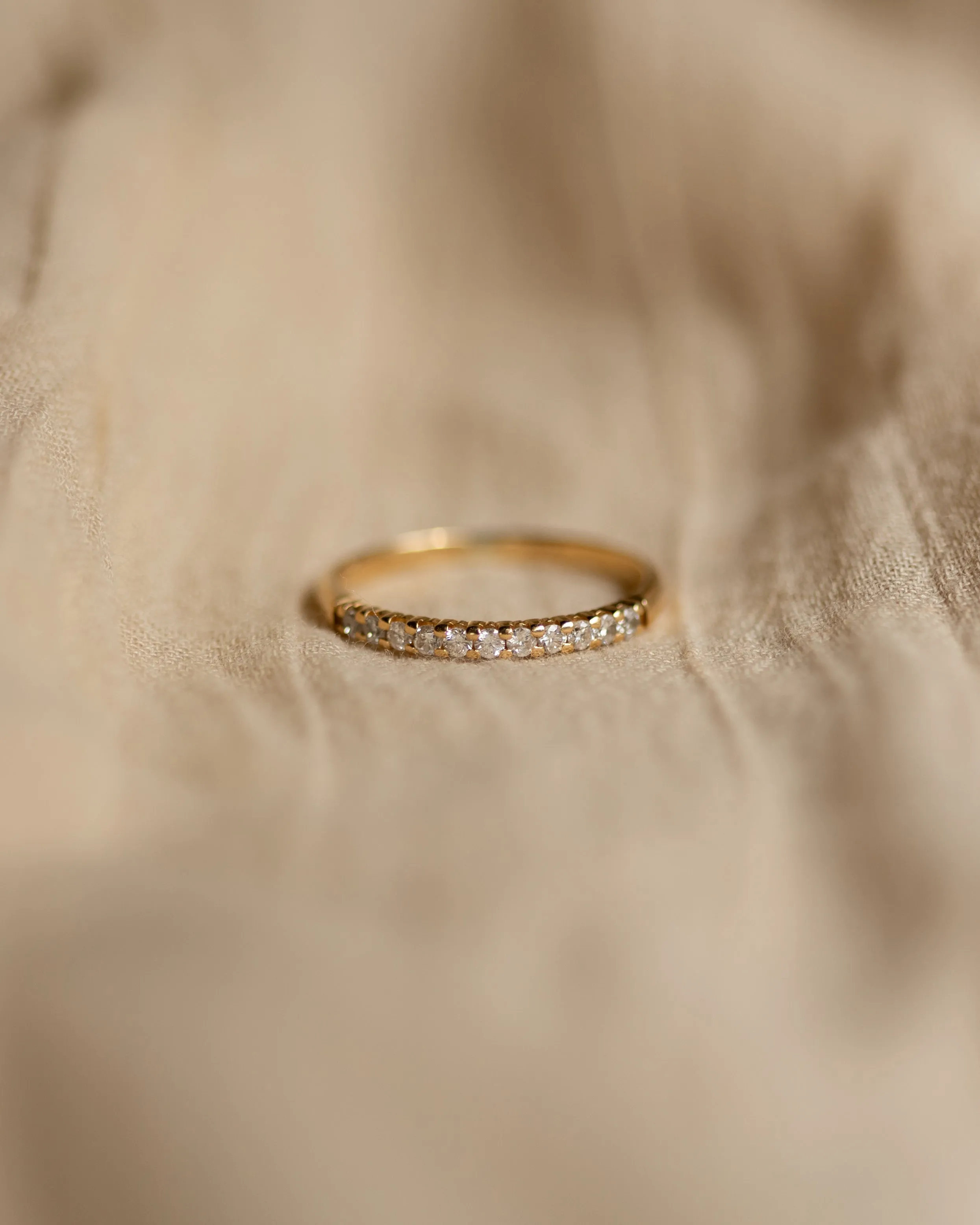 Maud Vintage 18ct Gold Diamond Half Eternity Ring sold by Rock n Rose product image thumbnail 3