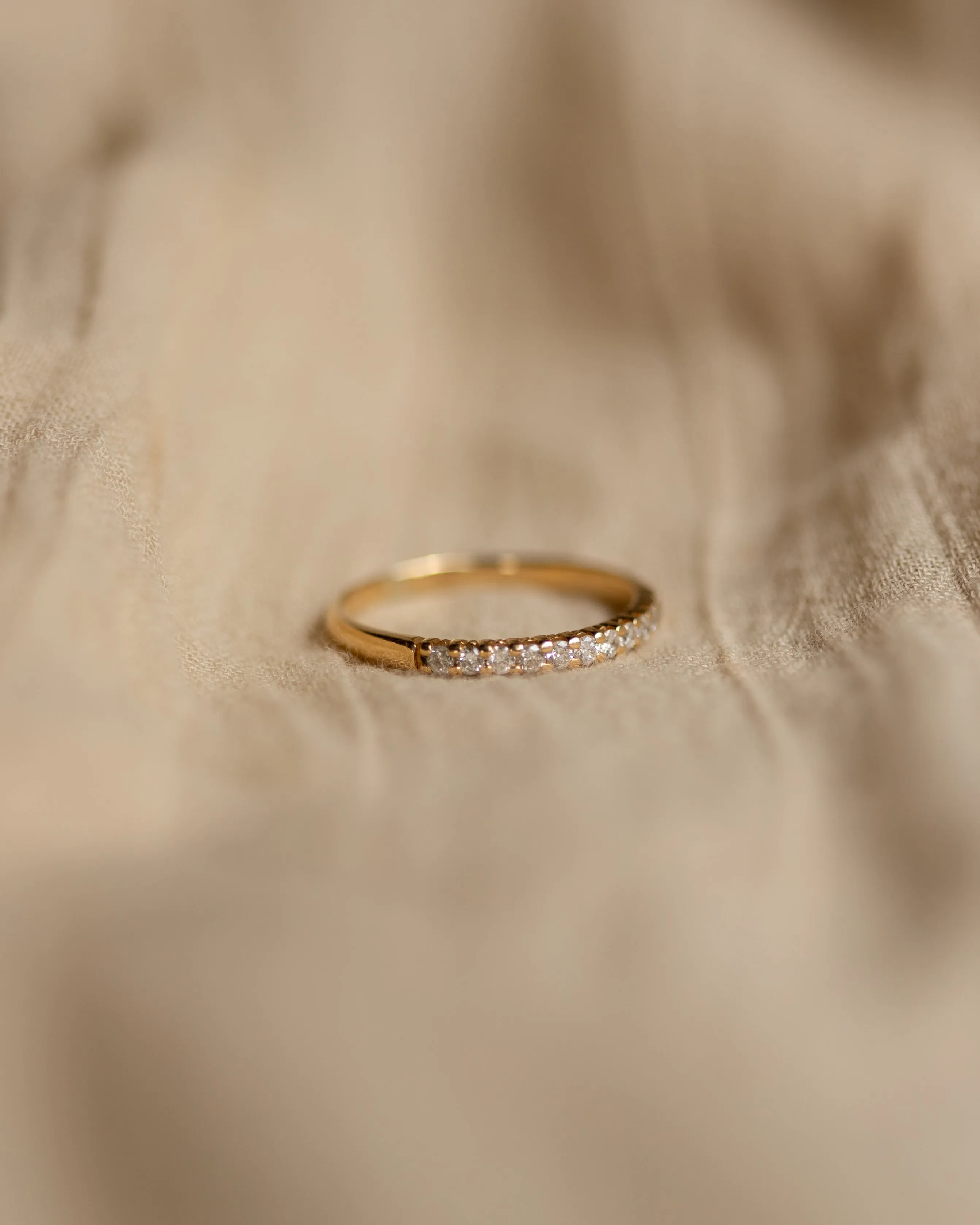 Maud Vintage 18ct Gold Diamond Half Eternity Ring sold by Rock n Rose product image thumbnail 4