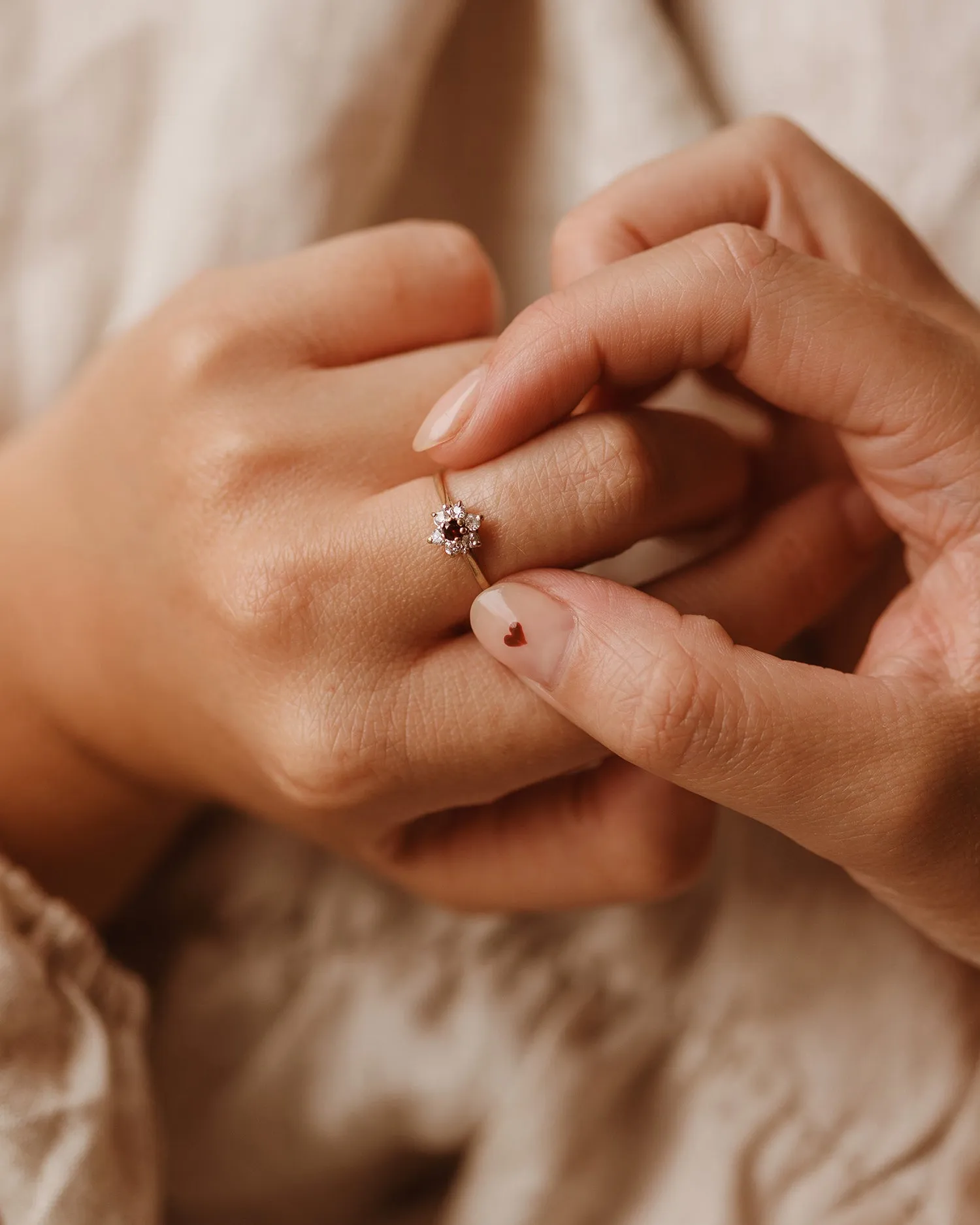 Quinn 9ct Gold Garnet Ring sold by Rock n Rose