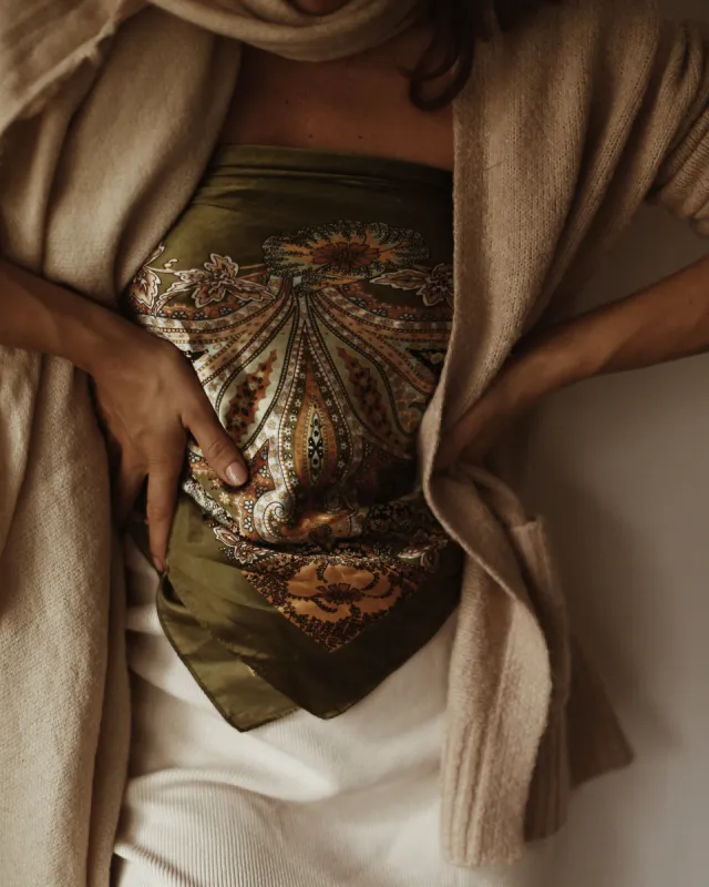 Rhea Paisley Square Scarf sold by Rock n Rose