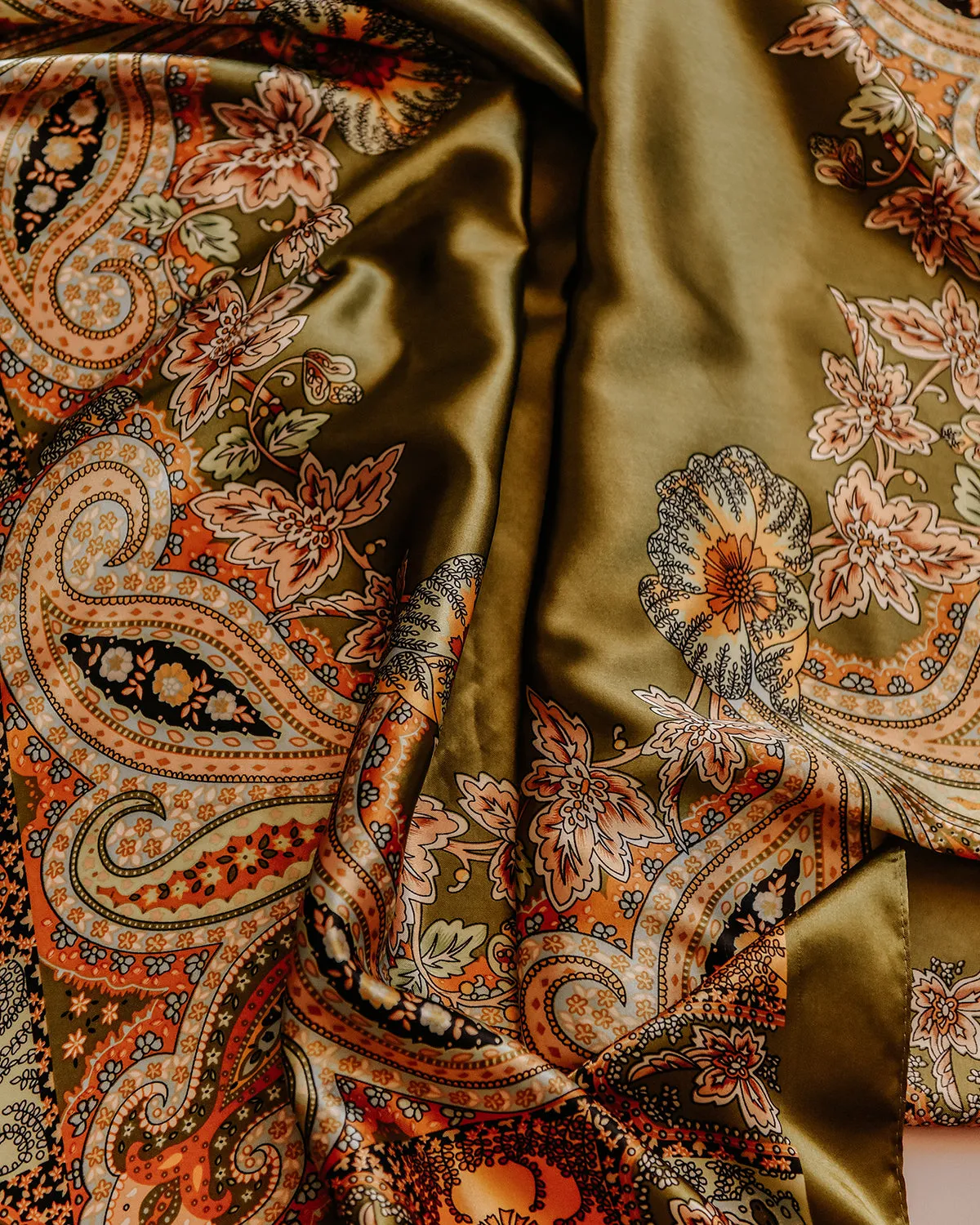 Rhea Paisley Square Scarf sold by Rock n Rose product image thumbnail 5