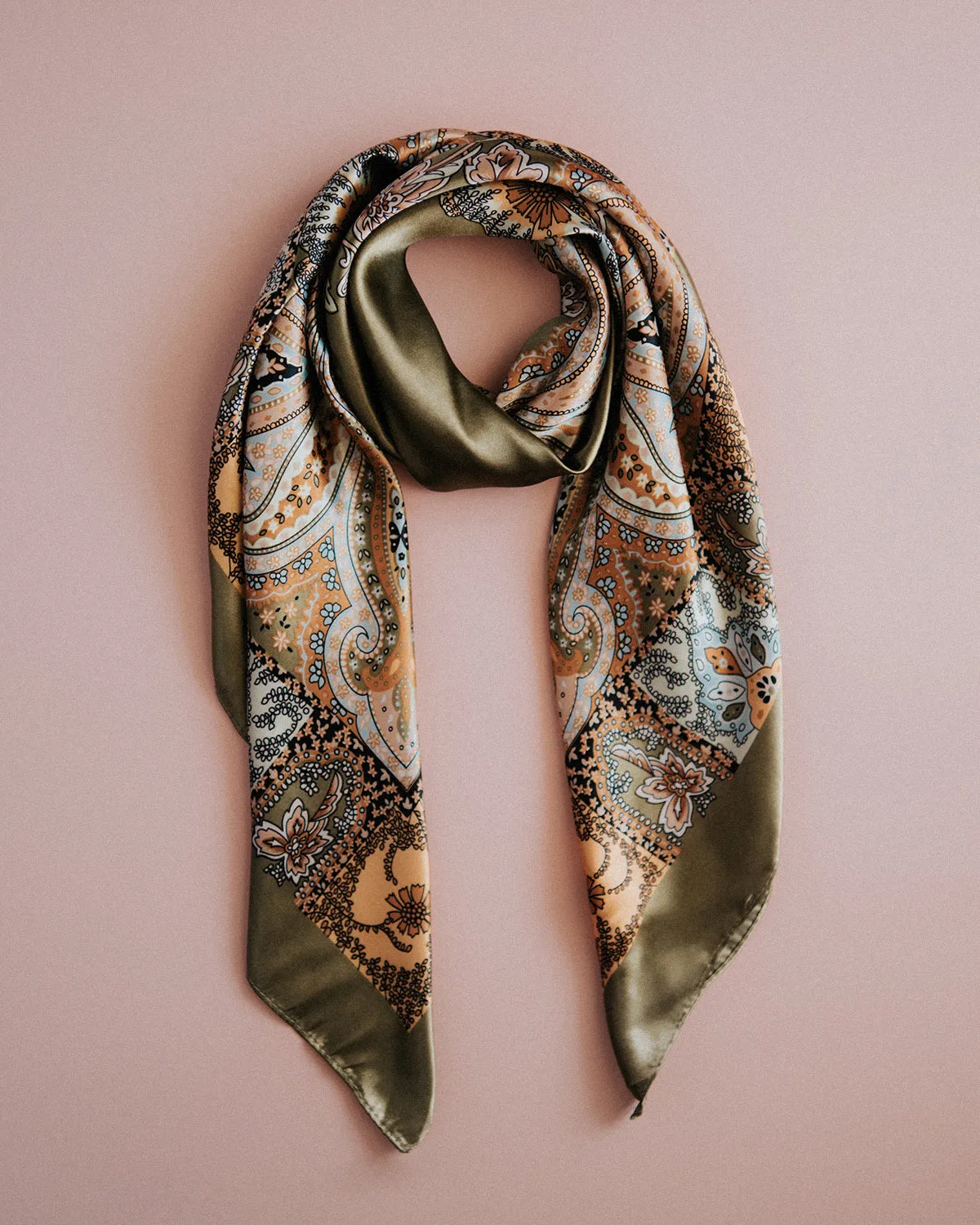 Rhea Paisley Square Scarf sold by Rock n Rose product image thumbnail 2