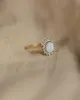 Marian 1983 Vintage 9ct Gold Opal & Diamond Cluster Ring sold by Rock n Rose