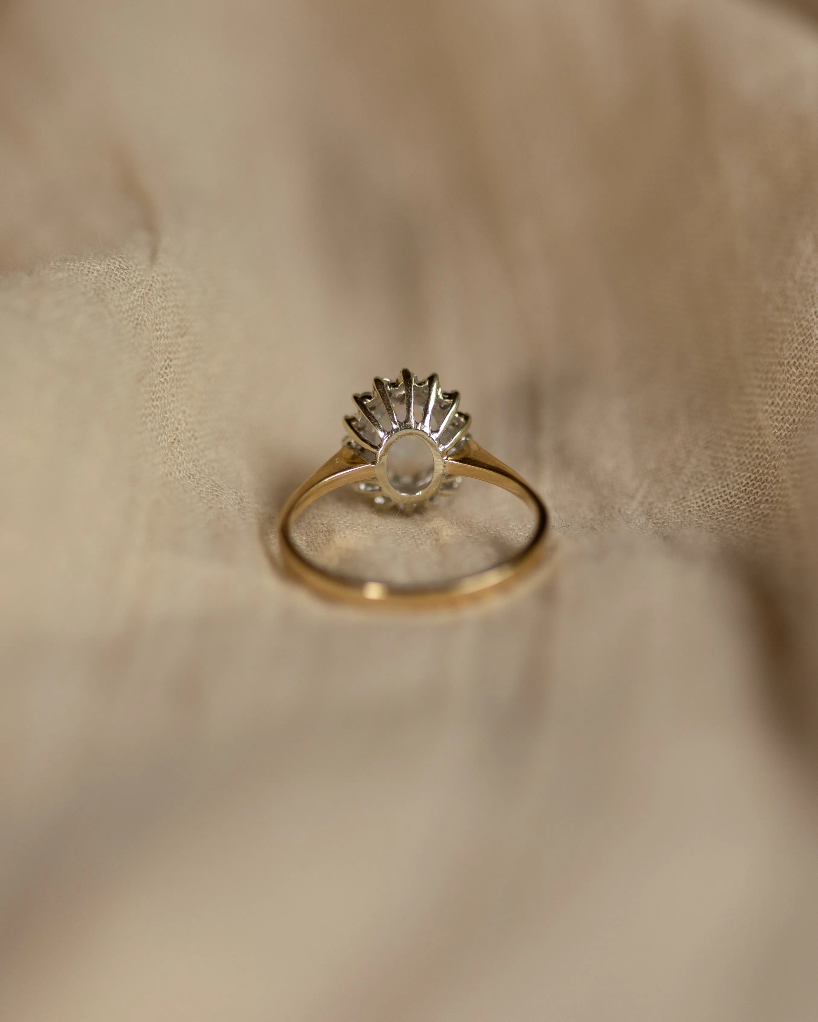 Marian 1983 Vintage 9ct Gold Opal & Diamond Cluster Ring sold by Rock n Rose product image thumbnail 5