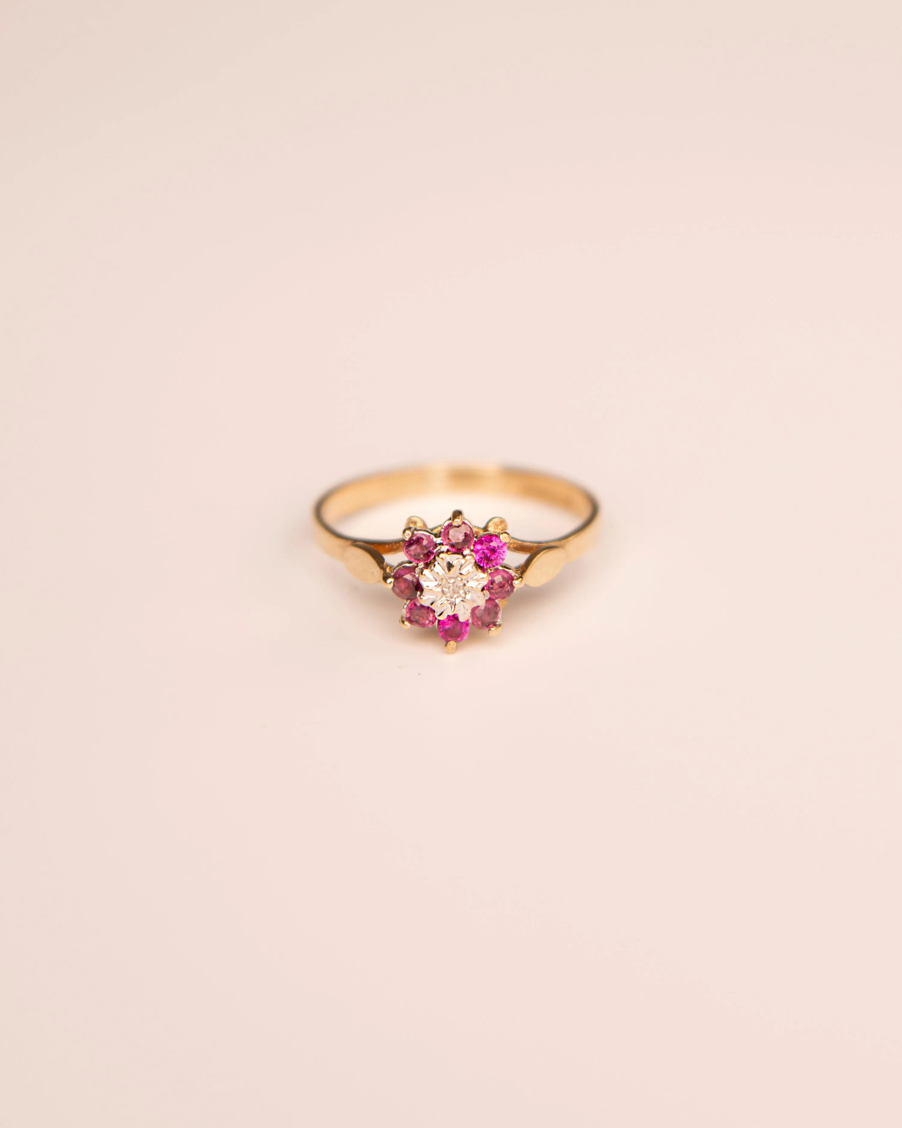 Lucille 9ct Gold Diamond & Ruby Ring sold by Rock n Rose product image thumbnail 3