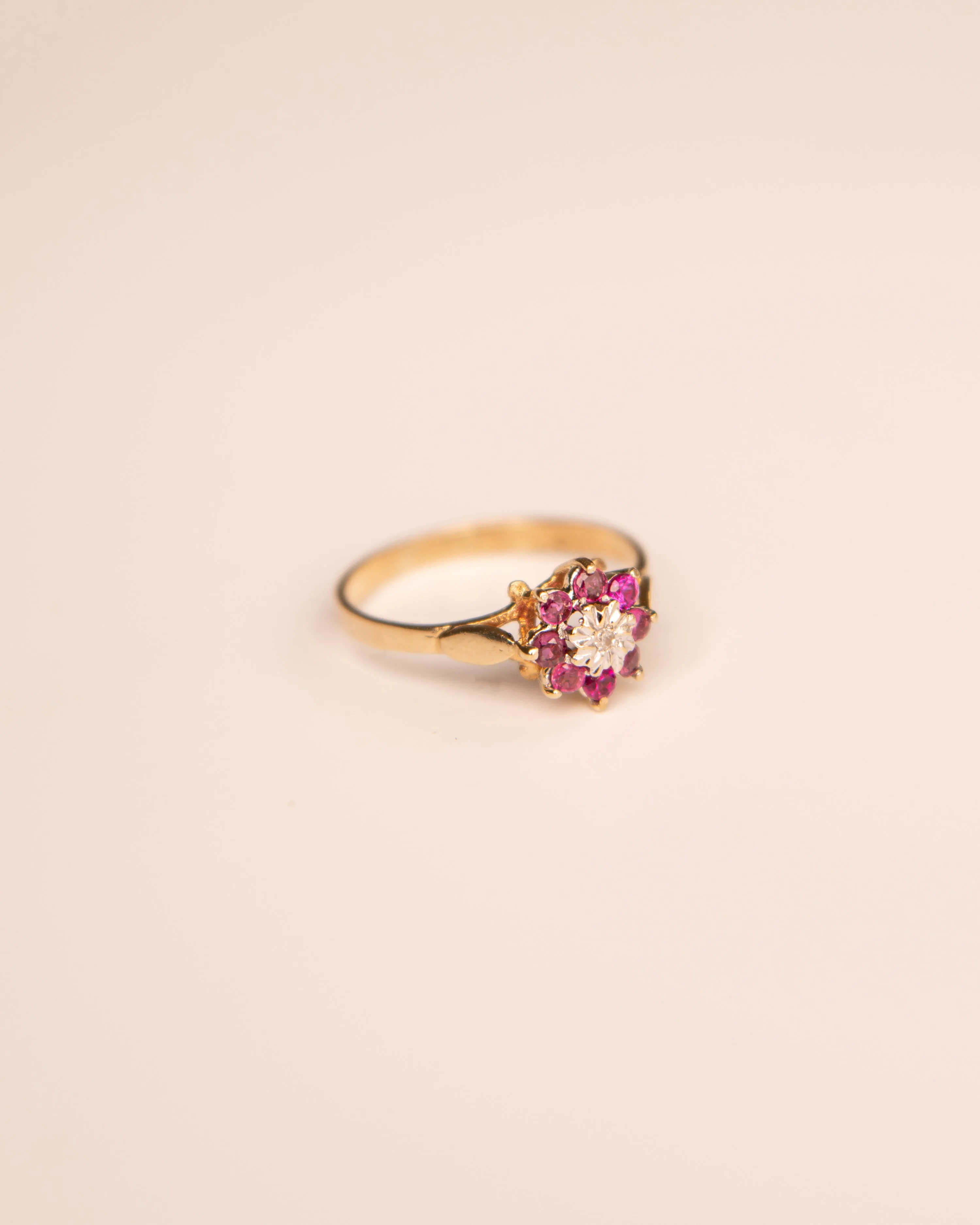 Lucille 9ct Gold Diamond & Ruby Ring sold by Rock n Rose product image thumbnail 4