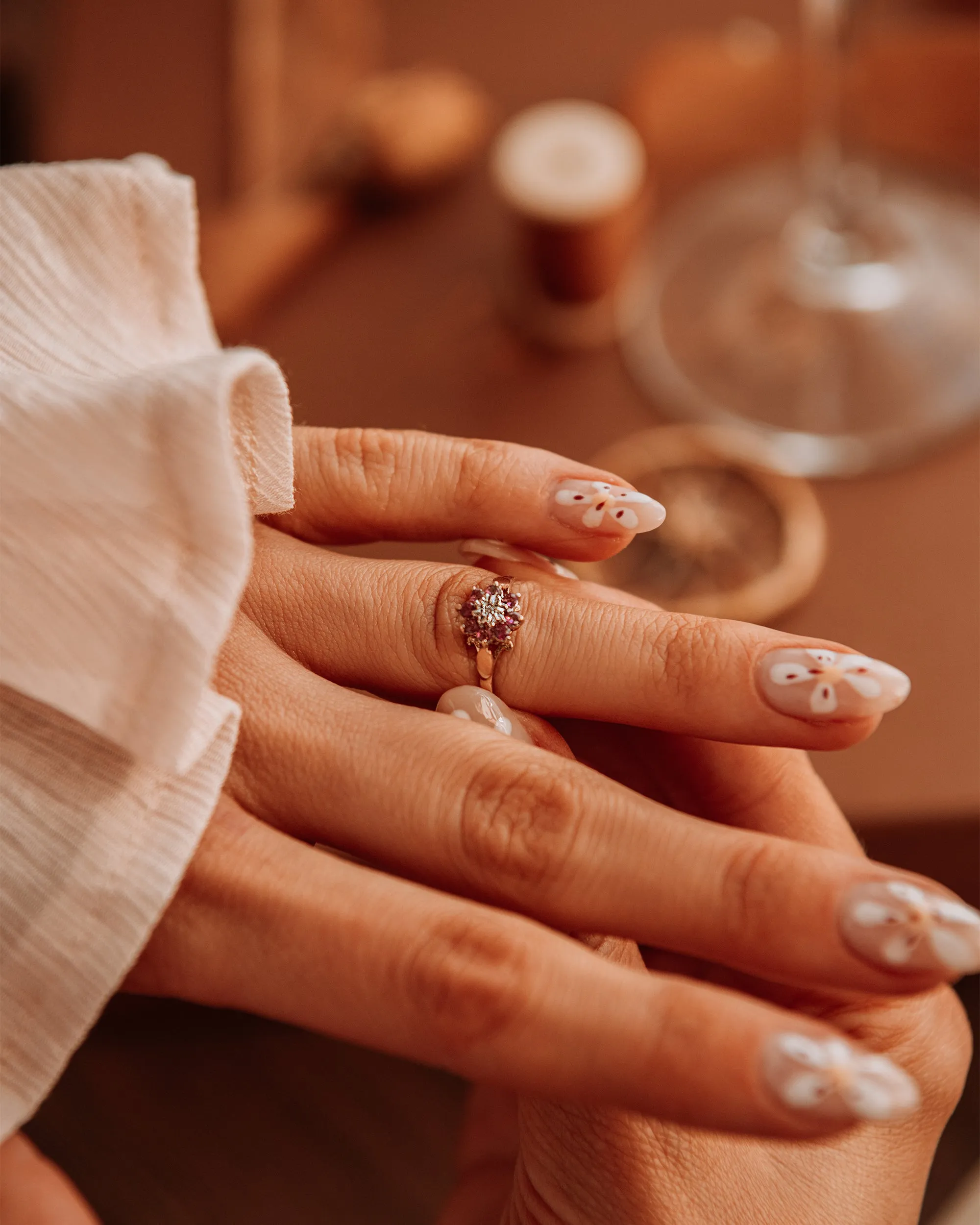 Lucille 9ct Gold Diamond & Ruby Ring sold by Rock n Rose product image thumbnail 2