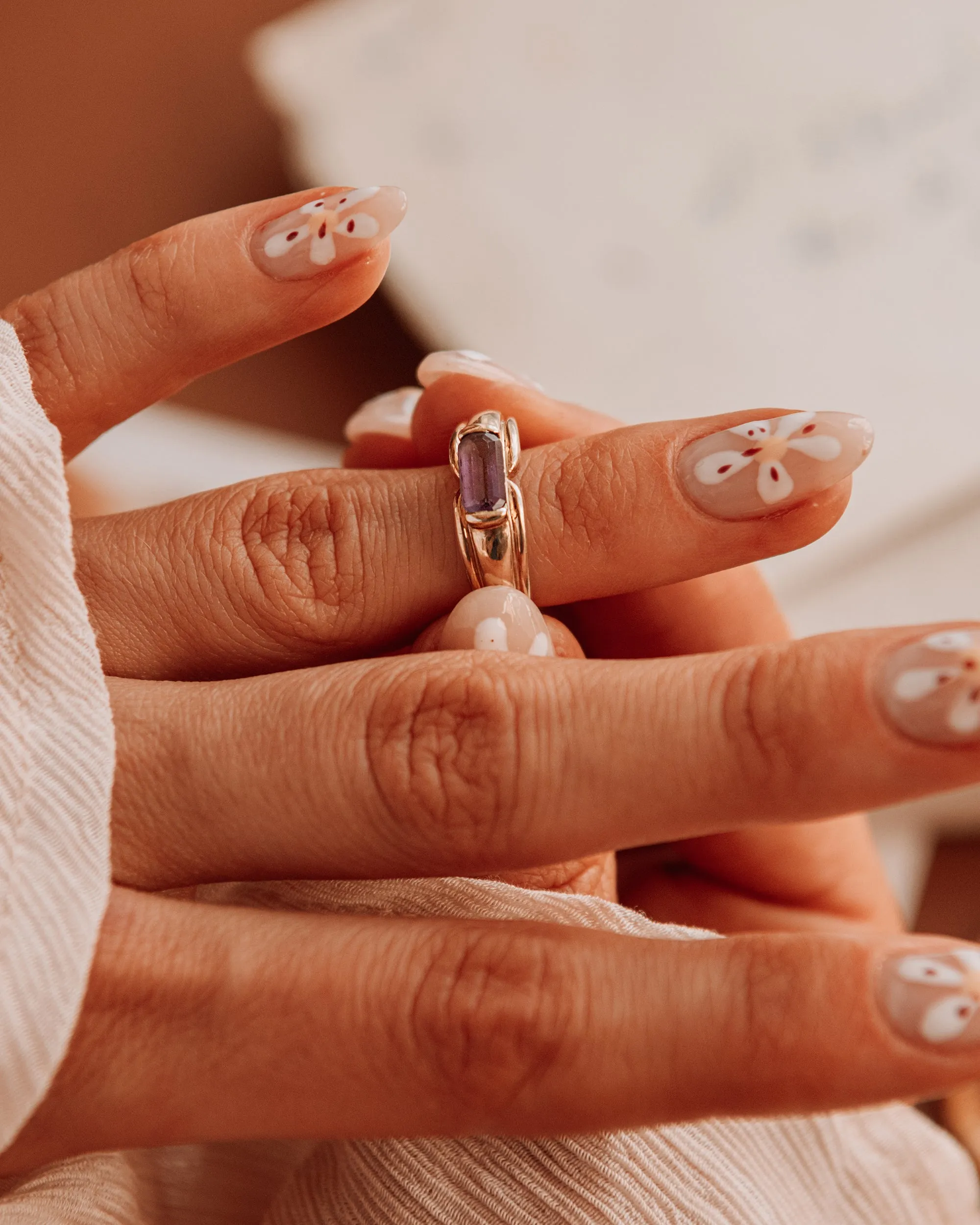 Una 9ct Gold Vintage Amethyst Signet Ring sold by Rock n Rose product image thumbnail 3