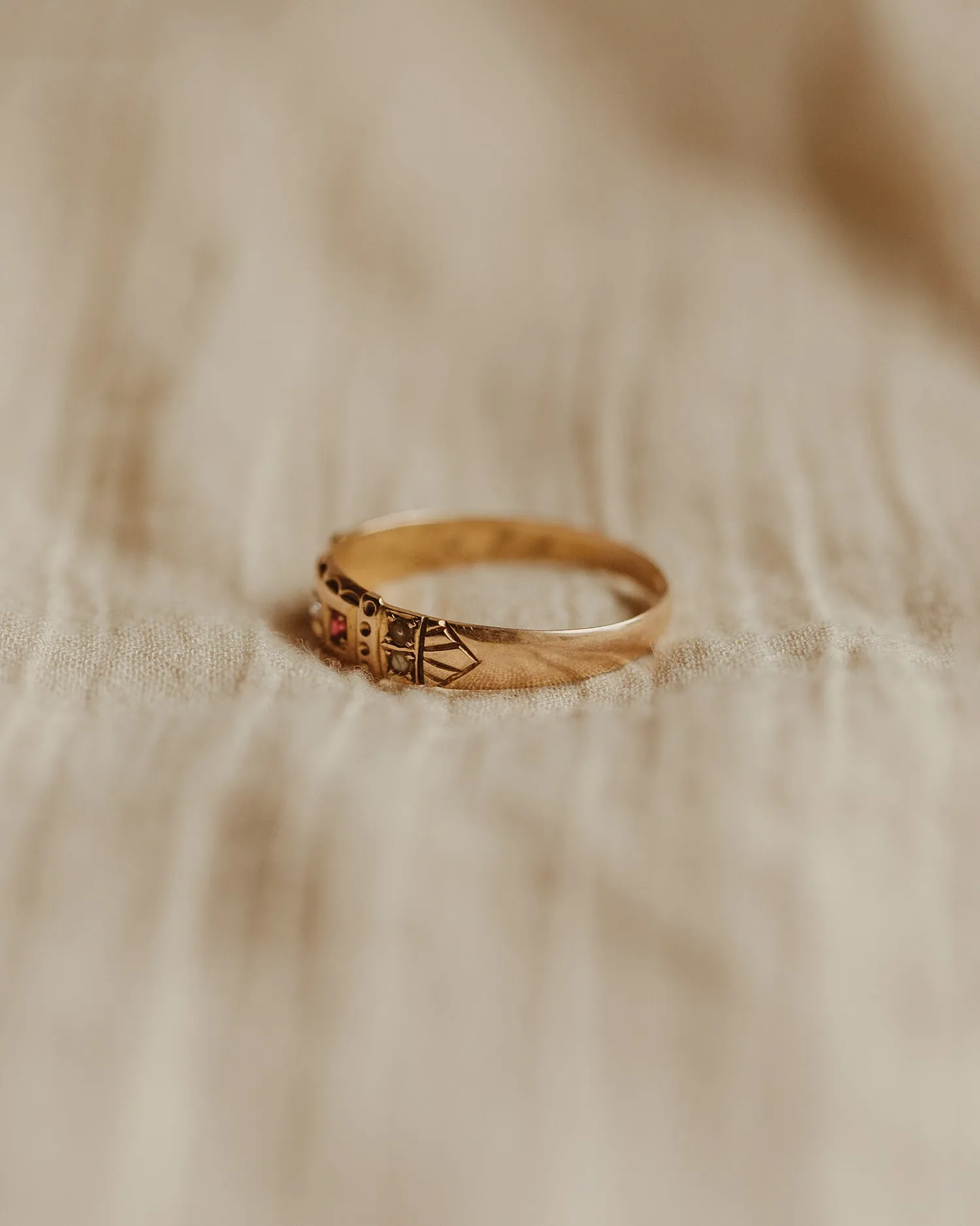 Rosemary 15ct Gold Ruby & Diamond Ring sold by Rock n Rose product image thumbnail 5