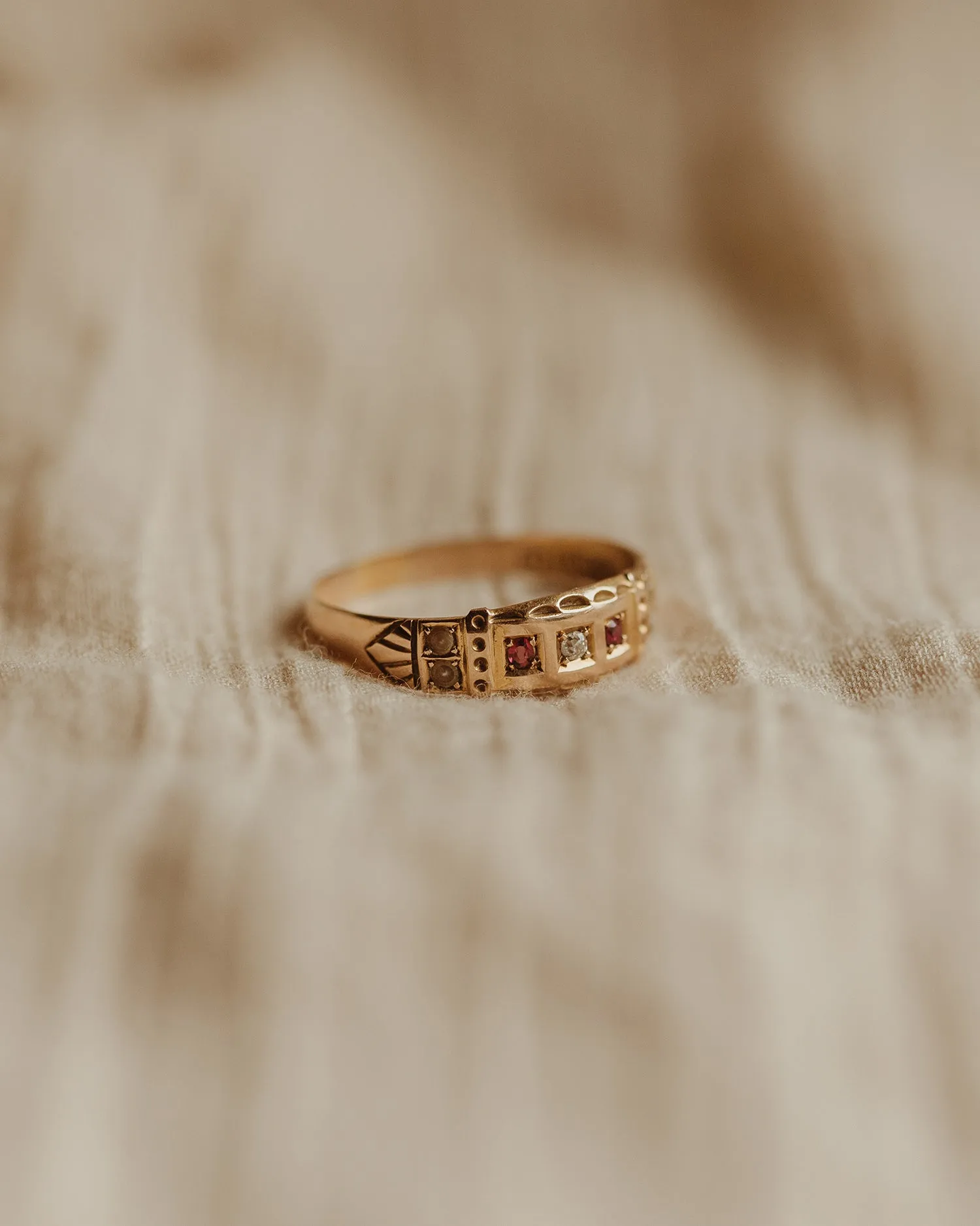 Rosemary 15ct Gold Ruby & Diamond Ring sold by Rock n Rose product image thumbnail 3