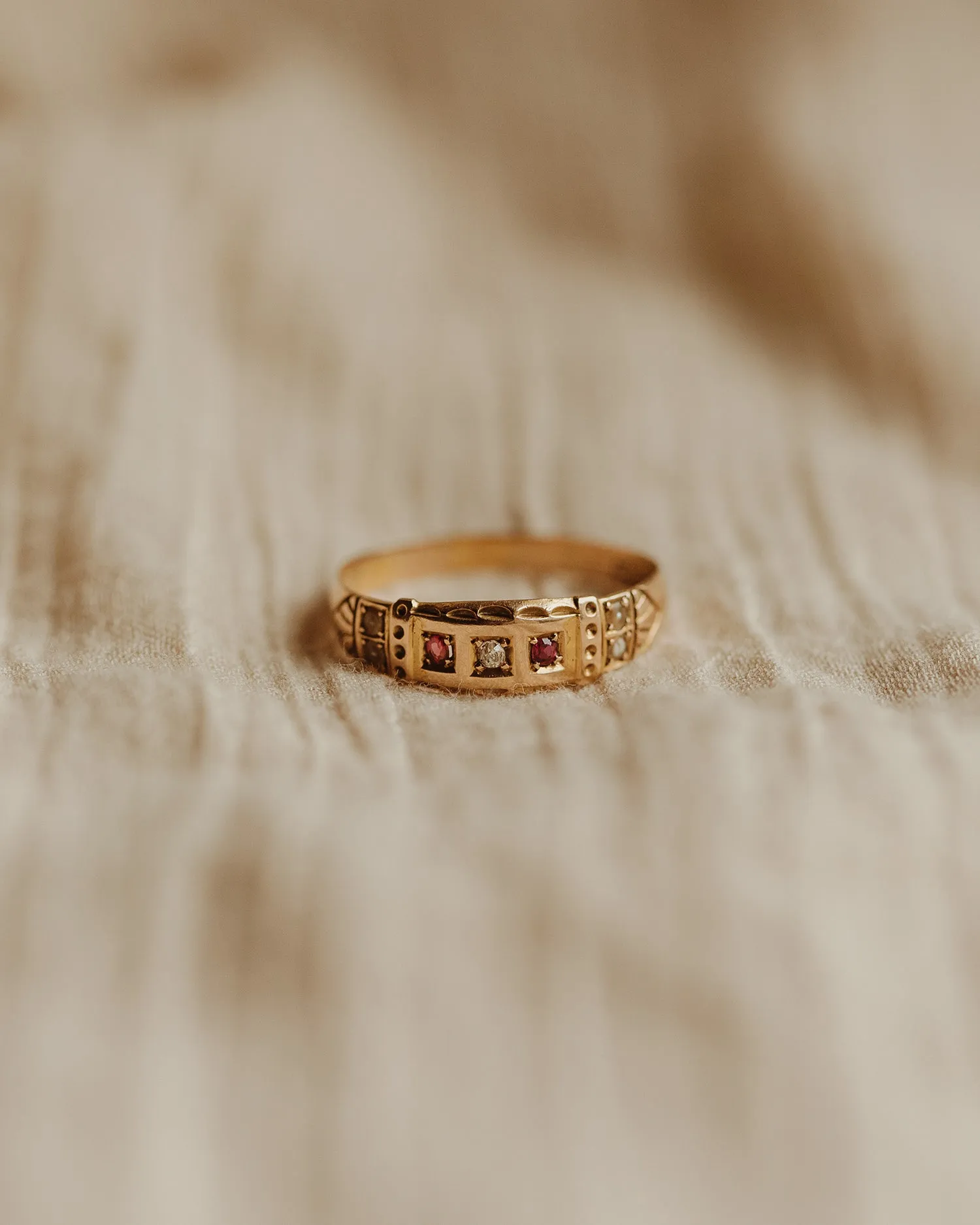 Rosemary 15ct Gold Ruby & Diamond Ring sold by Rock n Rose product image thumbnail 2