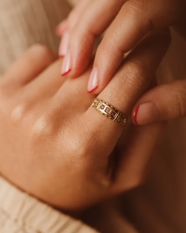 Rosemary 15ct Gold Ruby & Diamond Ring sold by Rock n Rose
