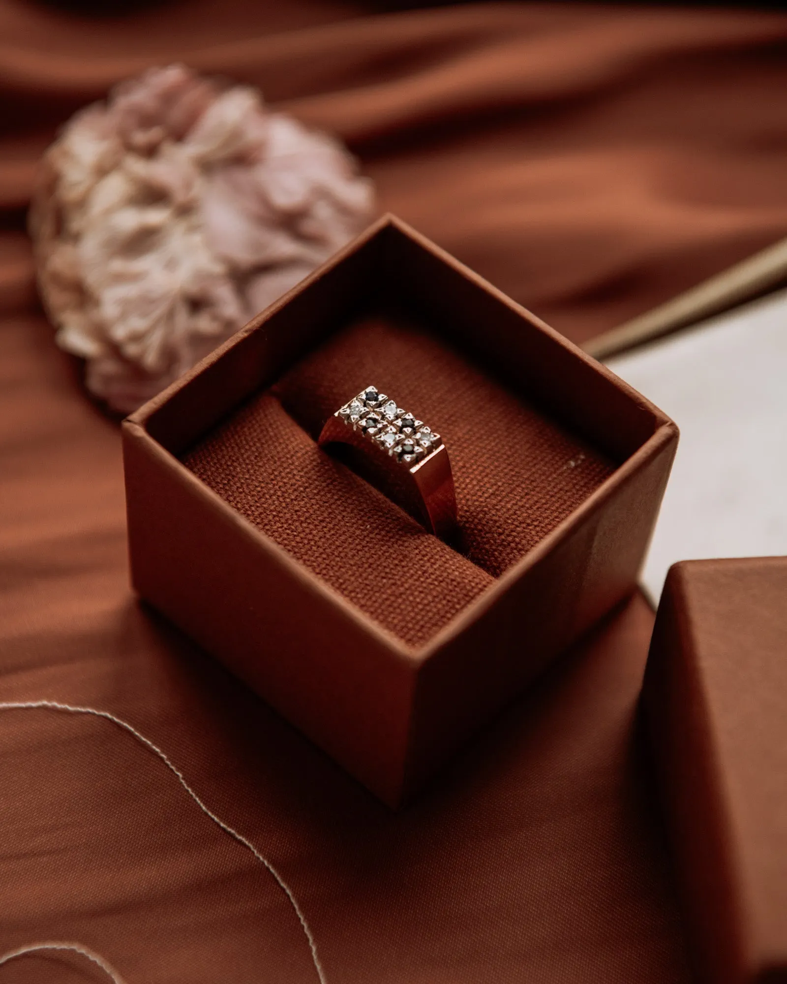 Glory 9ct Gold Sapphire & Diamond Signet Ring sold by Rock n Rose product image thumbnail 2