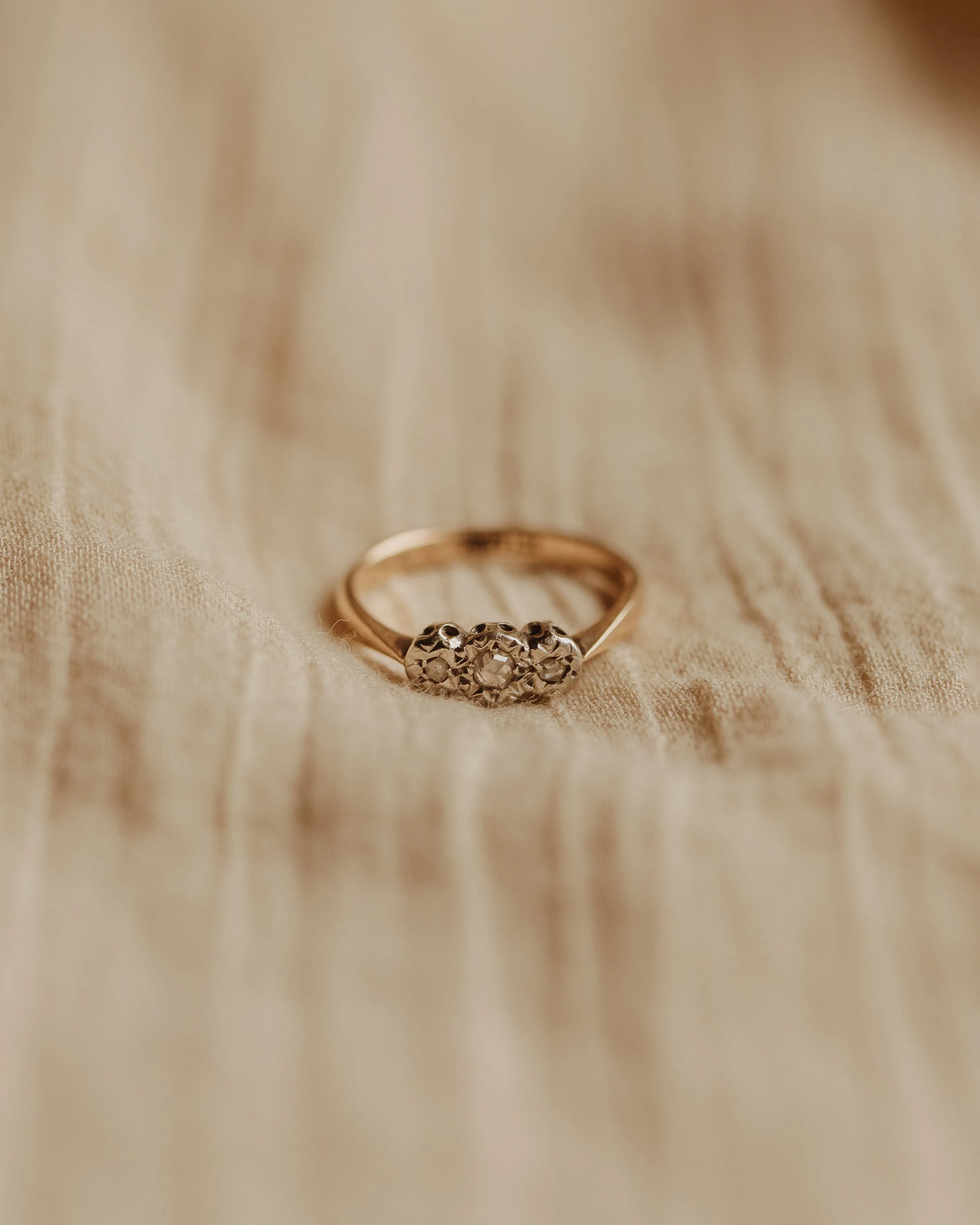 Guinevere 9ct Gold Diamond Trilogy Ring sold by Rock n Rose product image thumbnail 2