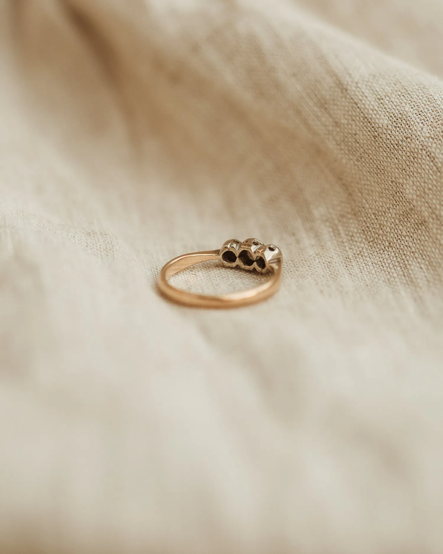 Guinevere 9ct Gold Diamond Trilogy Ring sold by Rock n Rose product image thumbnail 5