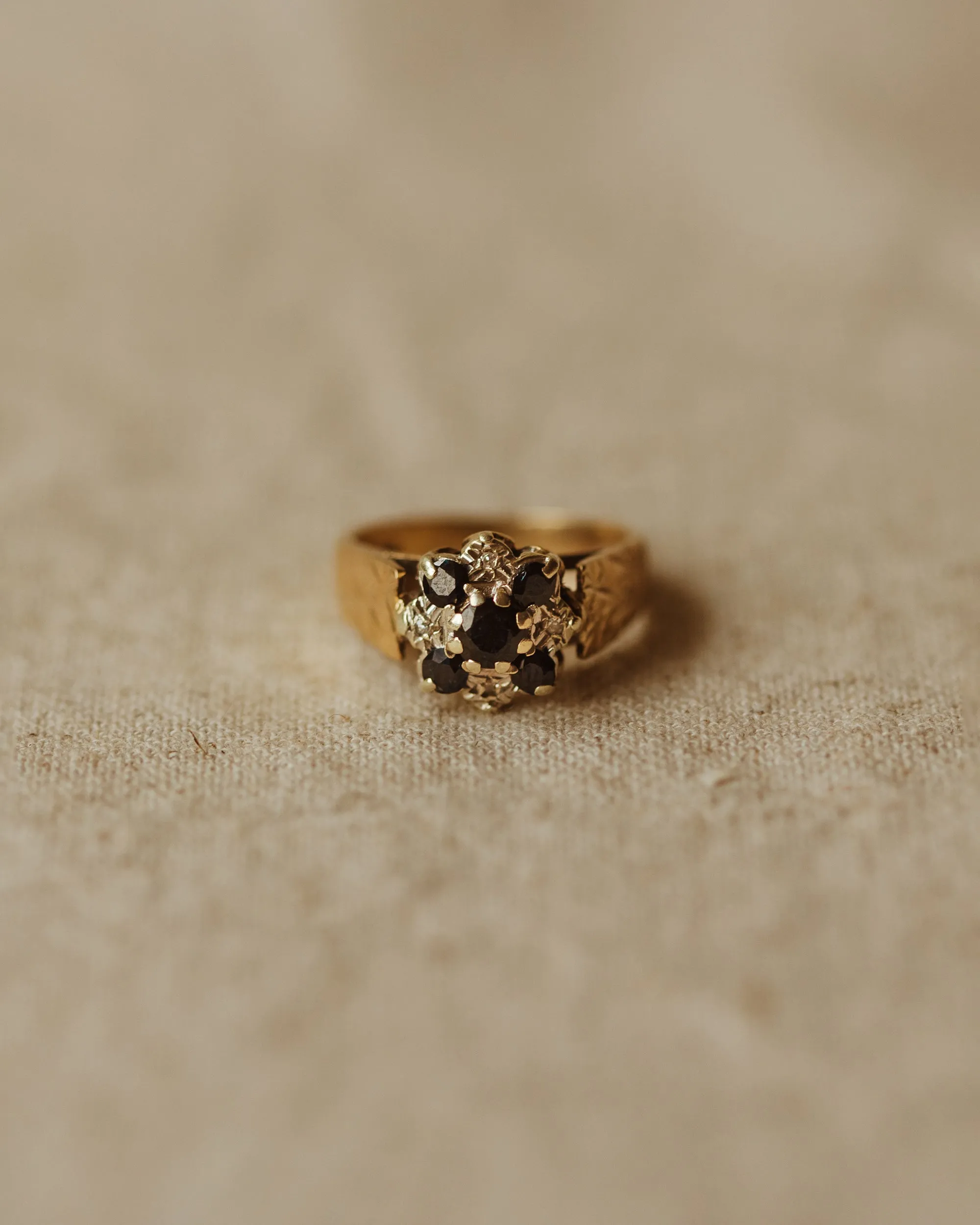 Meredith 1978 9ct Gold Sapphire & Diamond Ring sold by Rock n Rose product image thumbnail 2