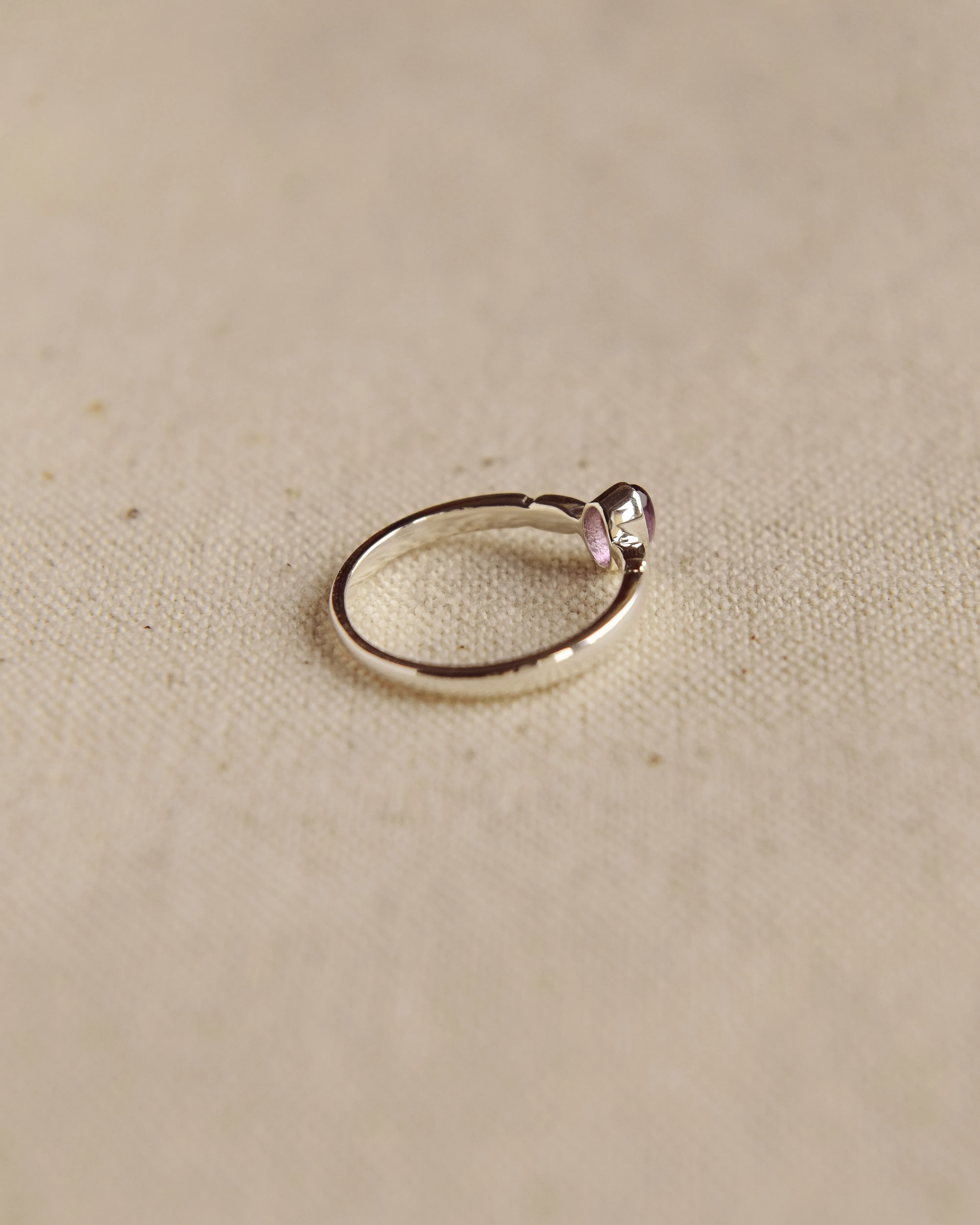 Joanie Sterling Silver Birthstone Ring - February sold by Rock n Rose product image thumbnail 4