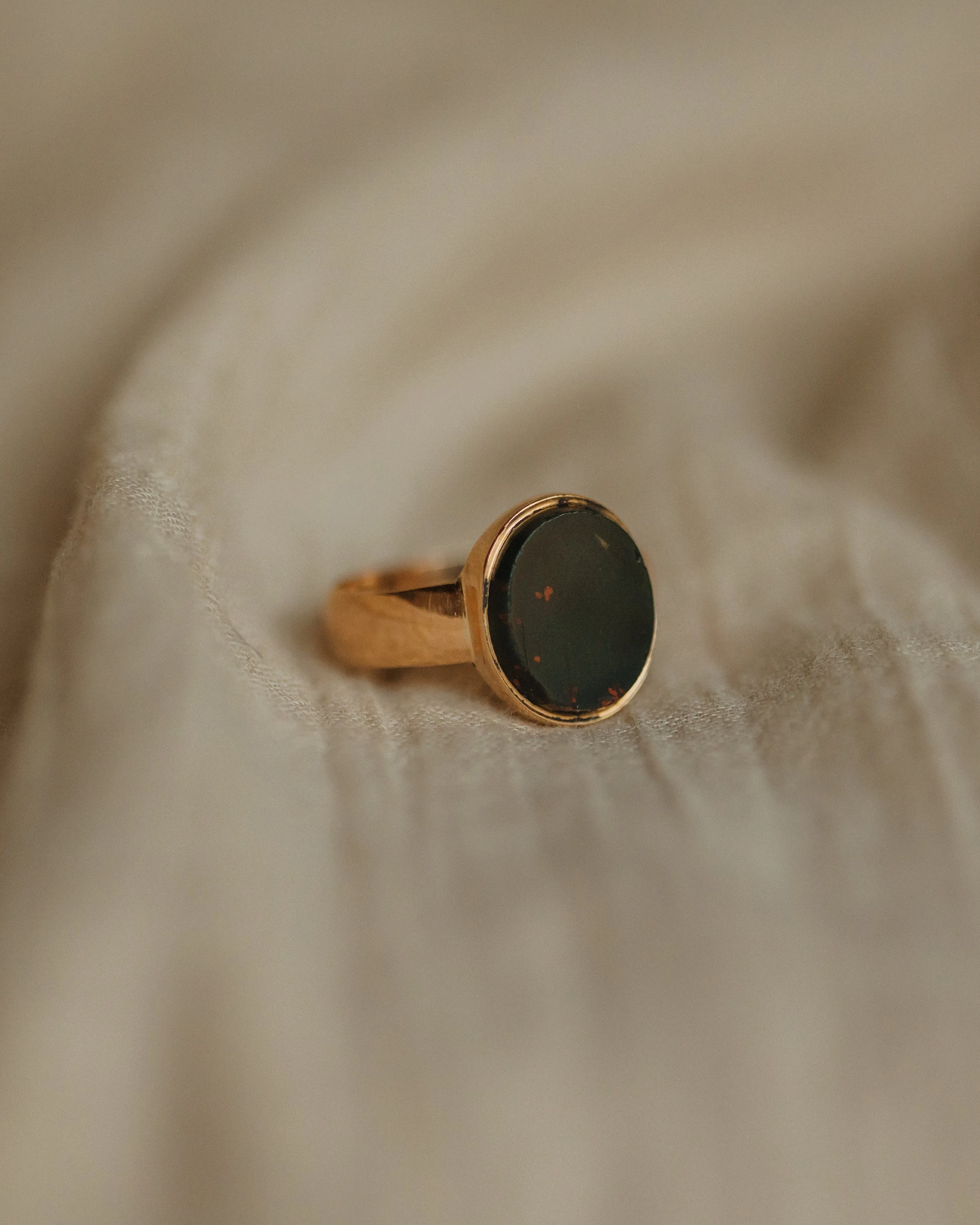 Maud 1884 Antique Victorian 22ct Gold Bloodstone Ring sold by Rock n Rose product image thumbnail 4